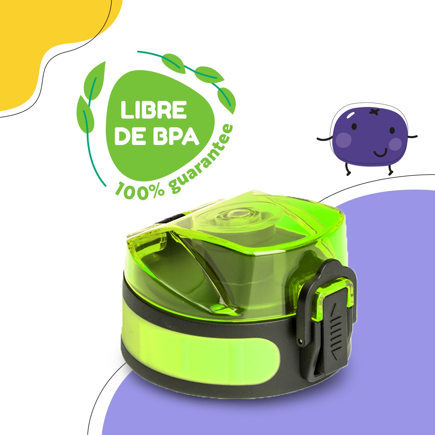 Tapa de repuesto Schmatzfatz Altura: 4,5 cm Diámetro: 7 cm Sin BPA Verde Lima