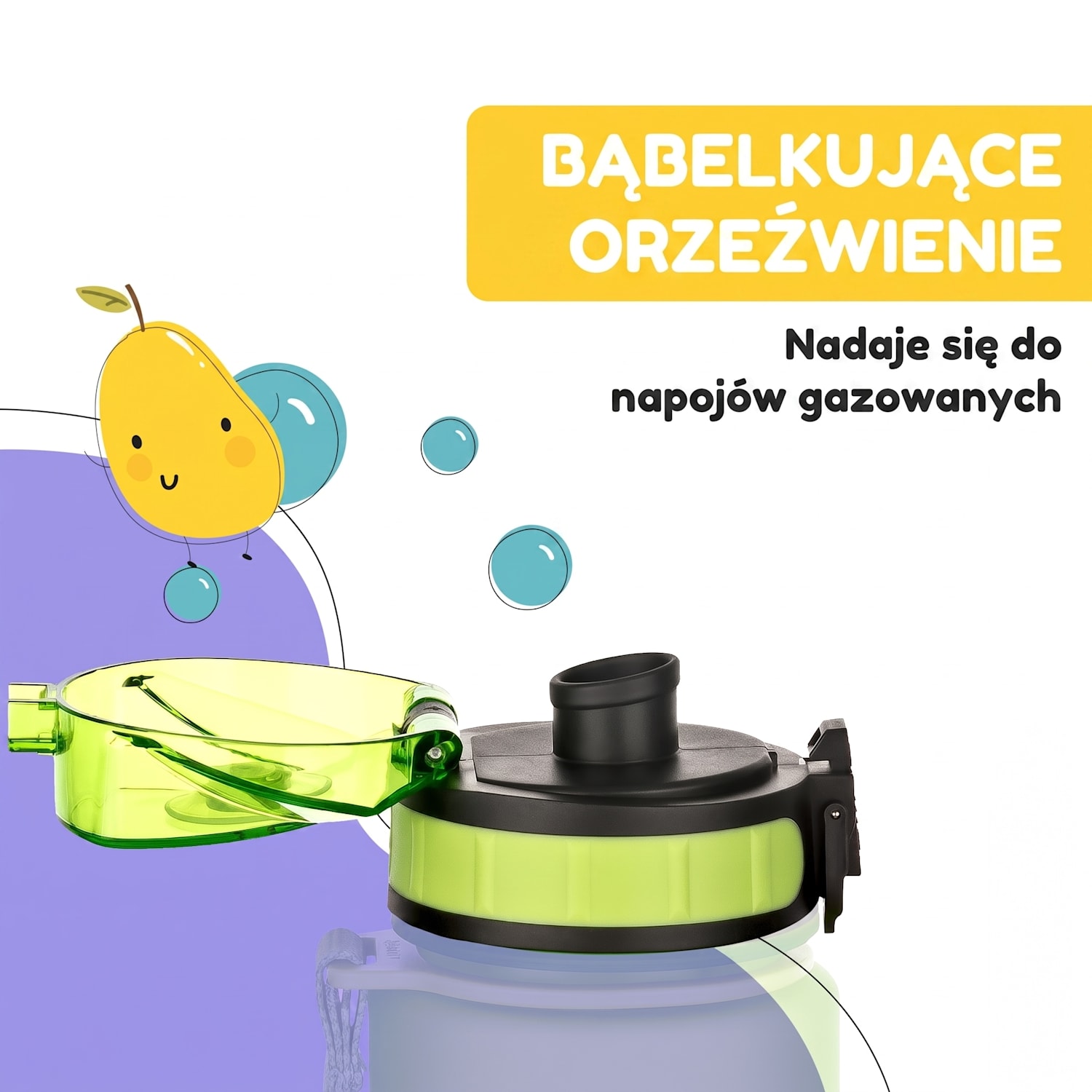 Schmatzfatz, zapasowa zakrętka, wysokość: 4,5 cm, średnica: 7 cm, bez BPA Limonkowa Zieleń