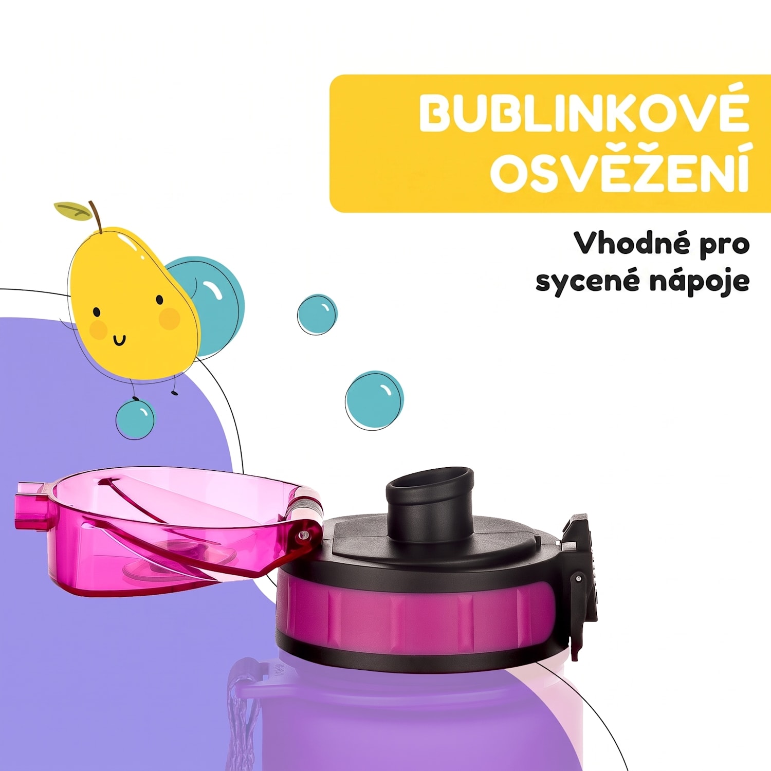 Schmatzfatz, náhradní víčko, výška: 4,5 cm, průměr: 7 cm, bez BPA Fuchsie
