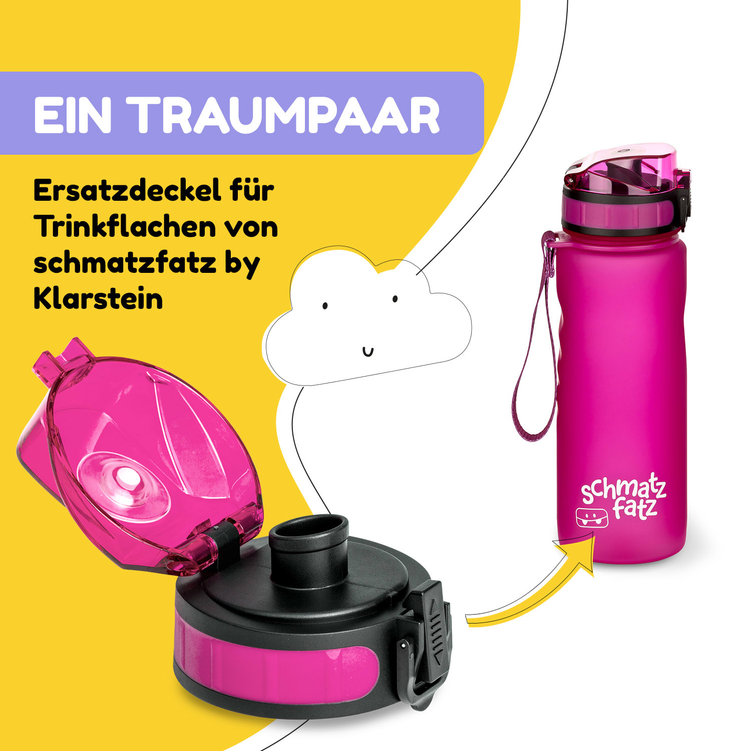 Schmatzfatz, coperchio di ricambio, altezza: 4,5 cm, diametro: 7 cm, senza BPA 