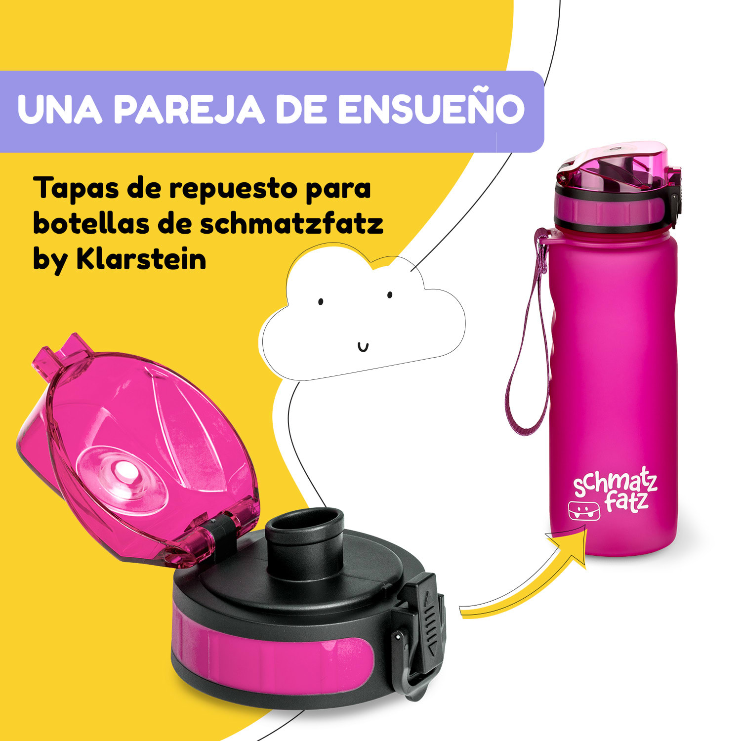 Tapa de repuesto Schmatzfatz Altura: 4,5 cm Diámetro: 7 cm Sin BPA 