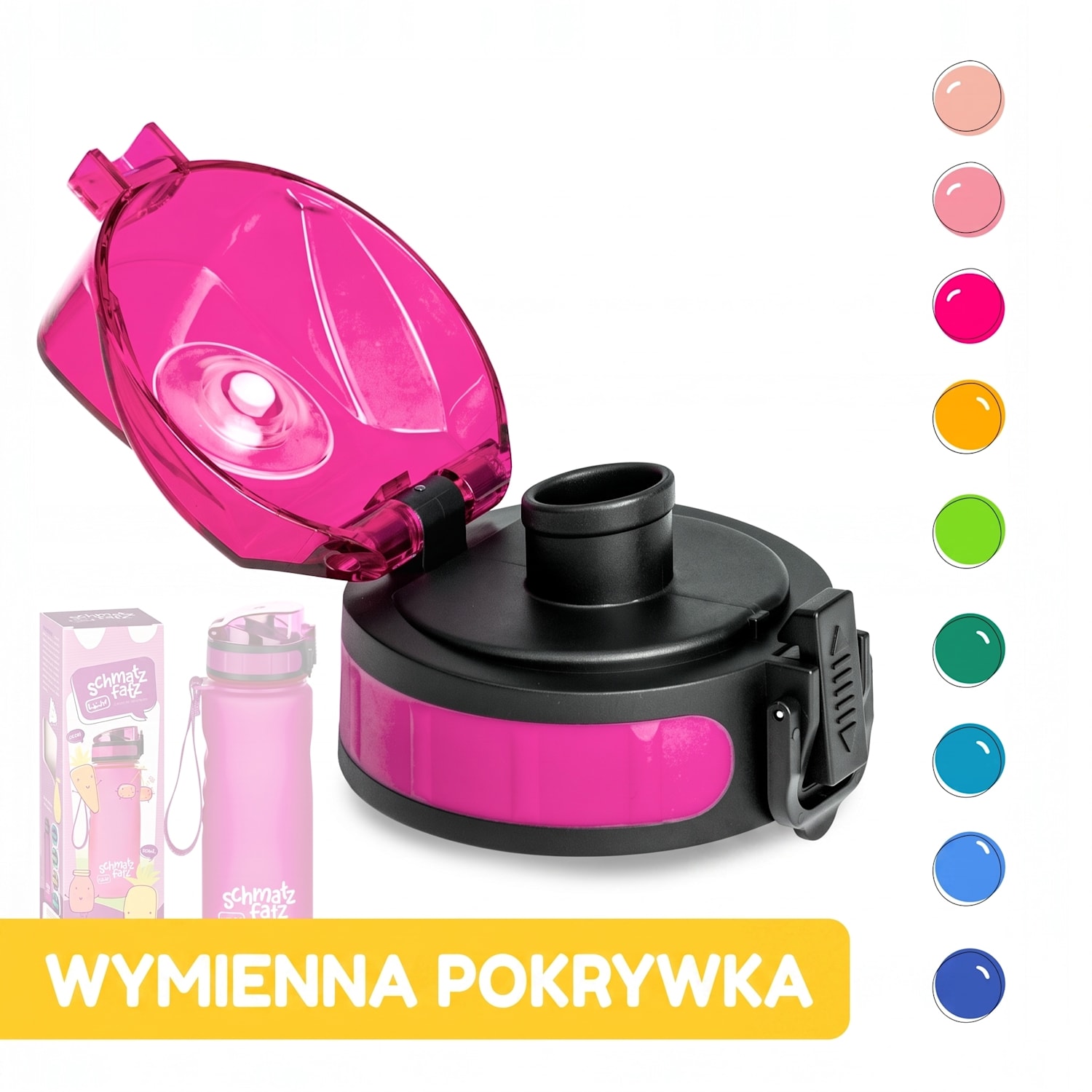 Schmatzfatz, zapasowa zakrętka, wysokość: 4,5 cm, średnica: 7 cm, bez BPA Fuksja