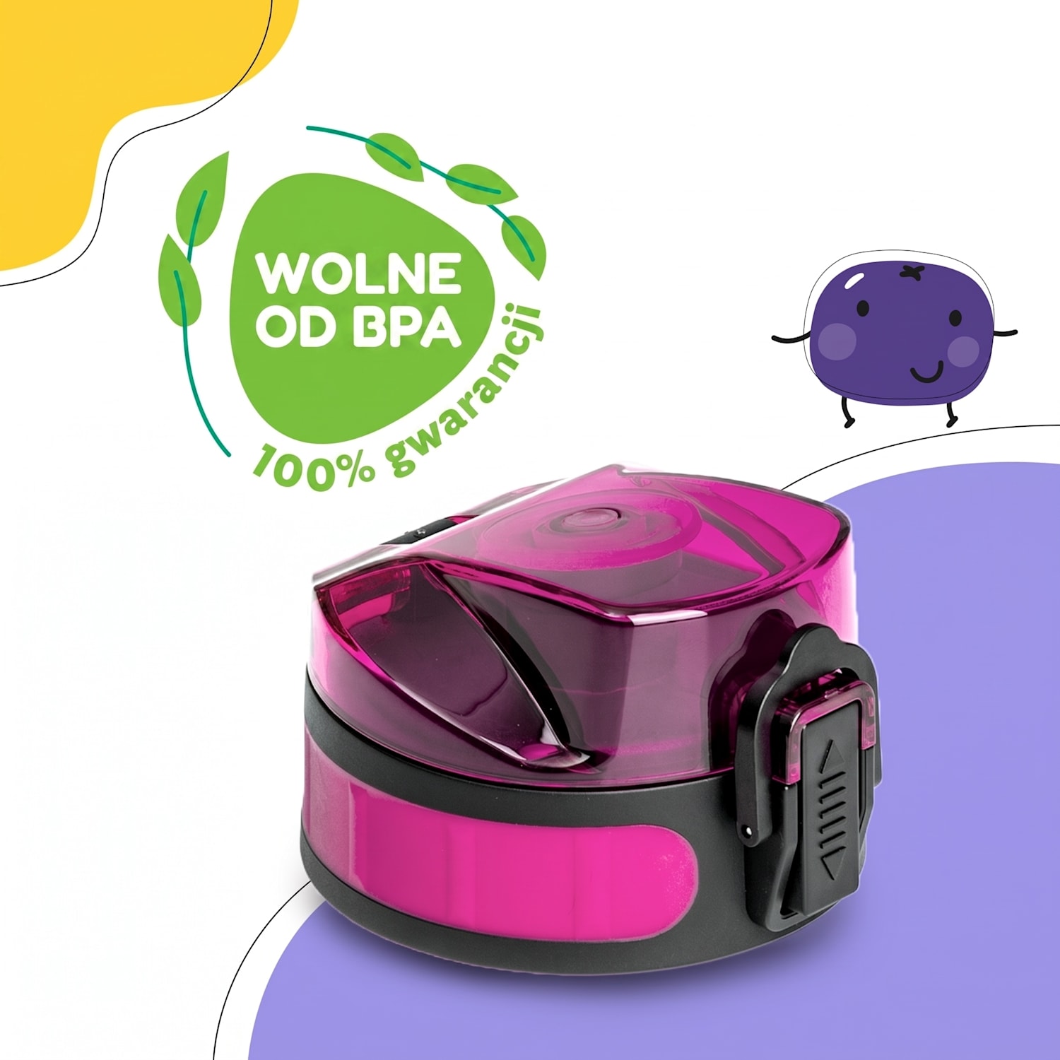 Schmatzfatz, zapasowa zakrętka, wysokość: 4,5 cm, średnica: 7 cm, bez BPA Fuksja
