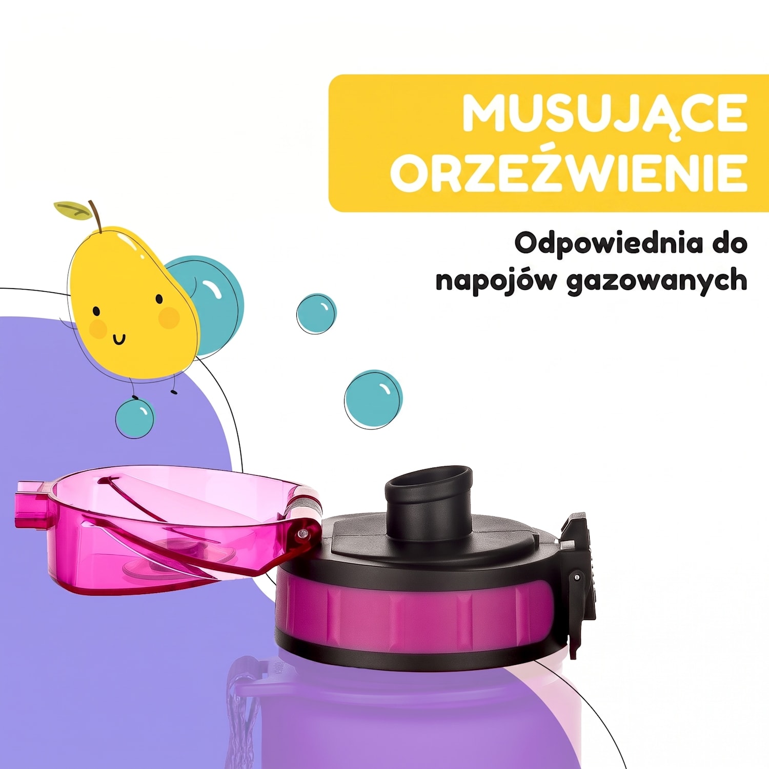 Schmatzfatz, zapasowa zakrętka, wysokość: 4,5 cm, średnica: 7 cm, bez BPA Fuksja