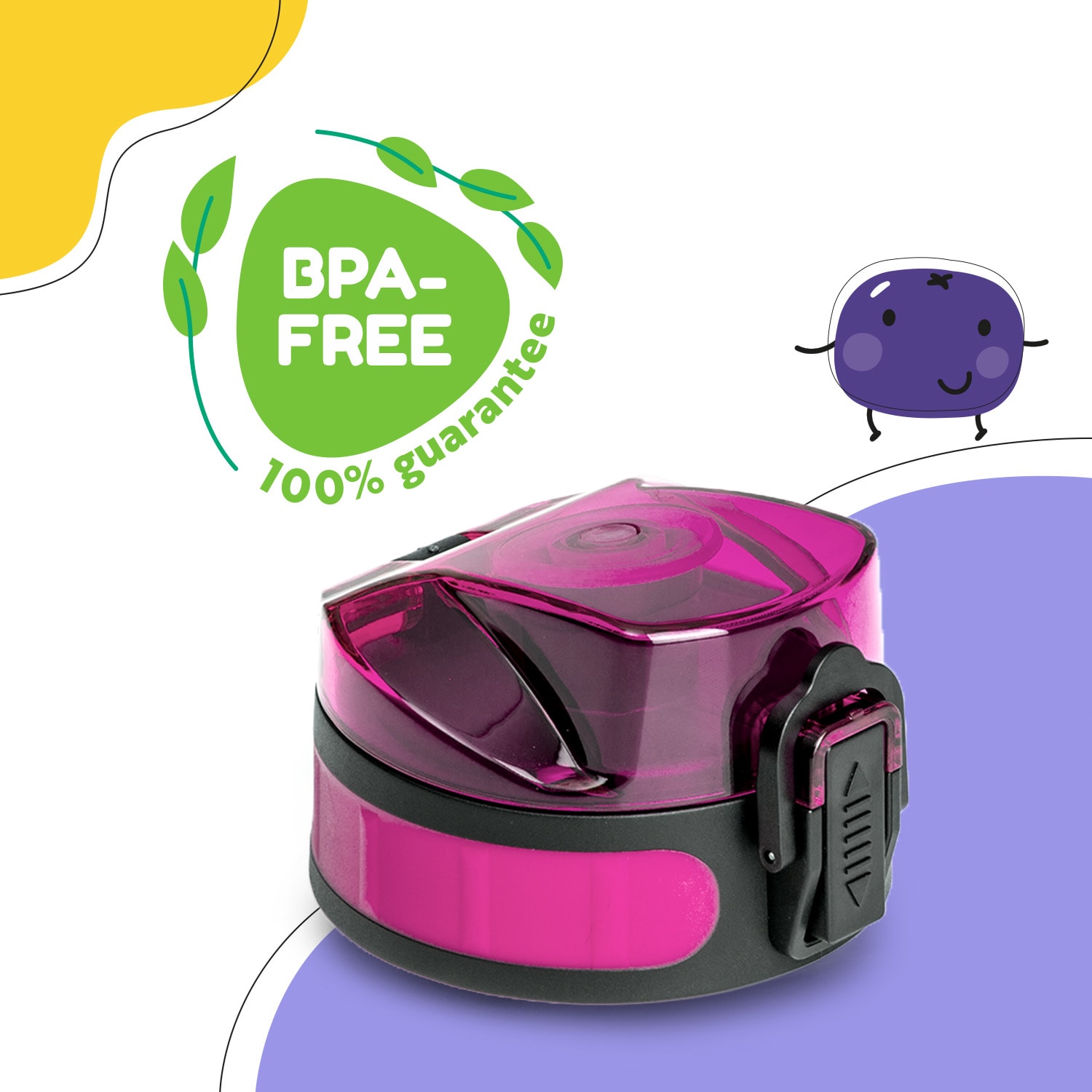 Schmatzfatz, capac de rezervă, înălțime: 4,5 cm, diametru: 7 cm, fără BPA Fucsia