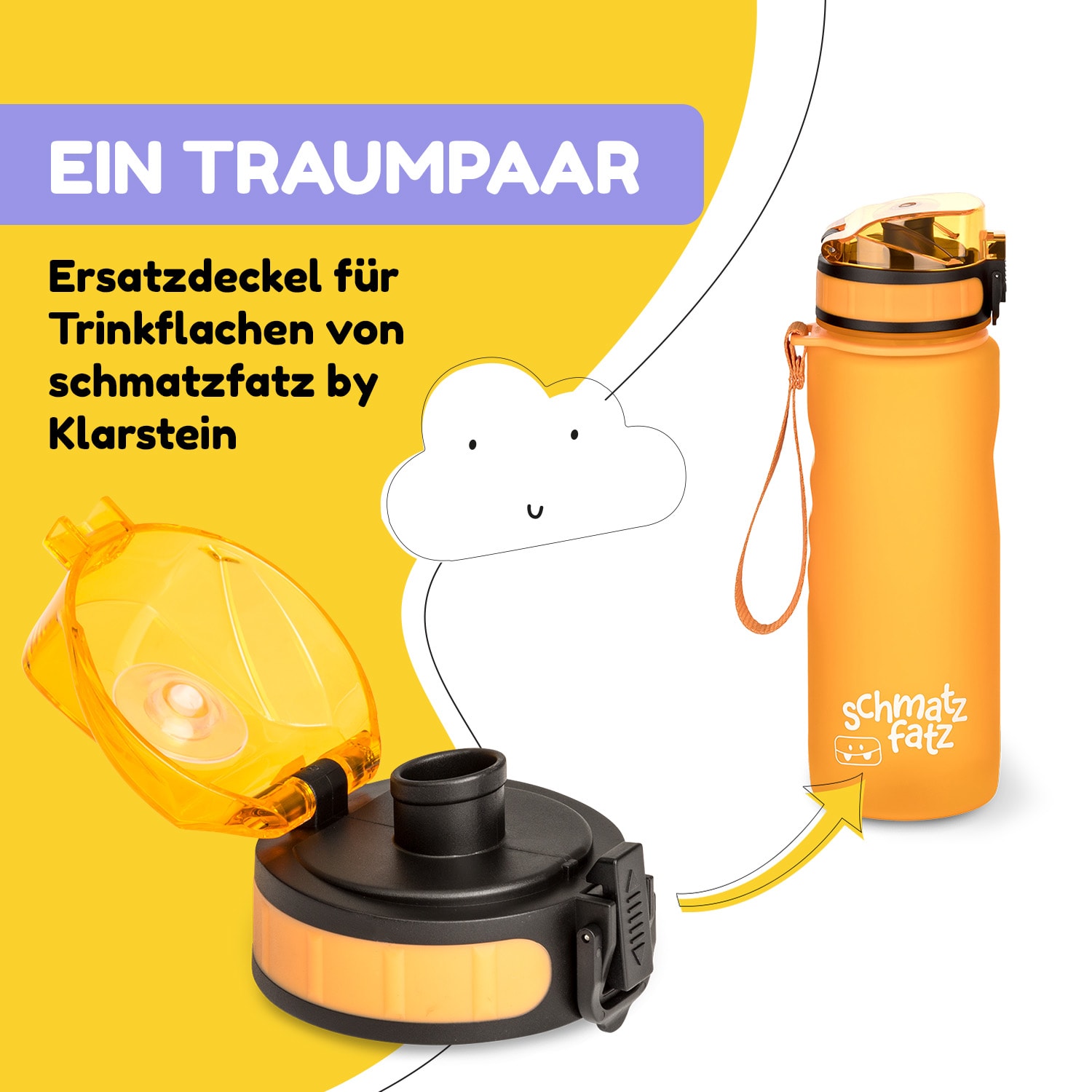 schmatzfatz Ersatzdeckel Höhe: 4,5 cm Durchmesser: 7 cm BPA-frei Merigold
