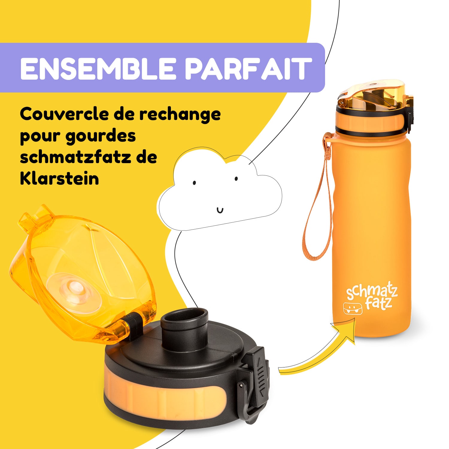 schmatzfatz couvercle de remplacement Hauteur : 4,5 cm Diamètre : 7 cm Sans BPA Merigold