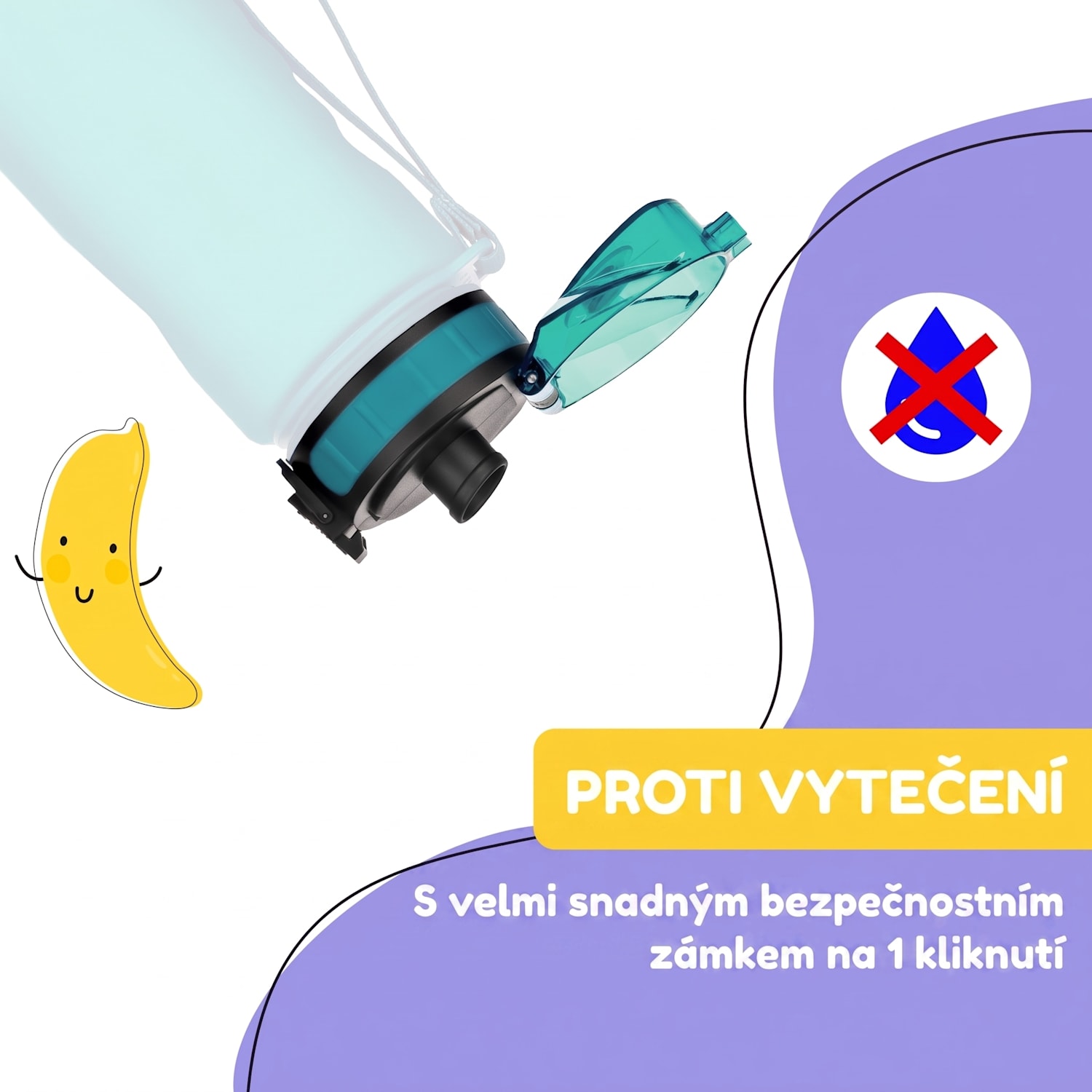 Schmatzfatz, náhradní víčko, výška: 4,5 cm, průměr: 7 cm, bez BPA Benzín Modrá