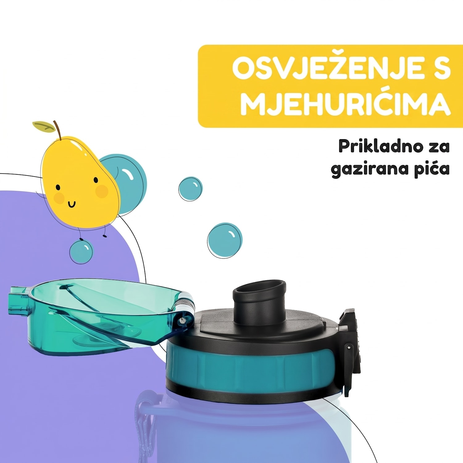 Schmatzfatz, rezervni poklopac, visina: 4,5 cm, promjer: 7 cm, bez BPA Benzin Plava