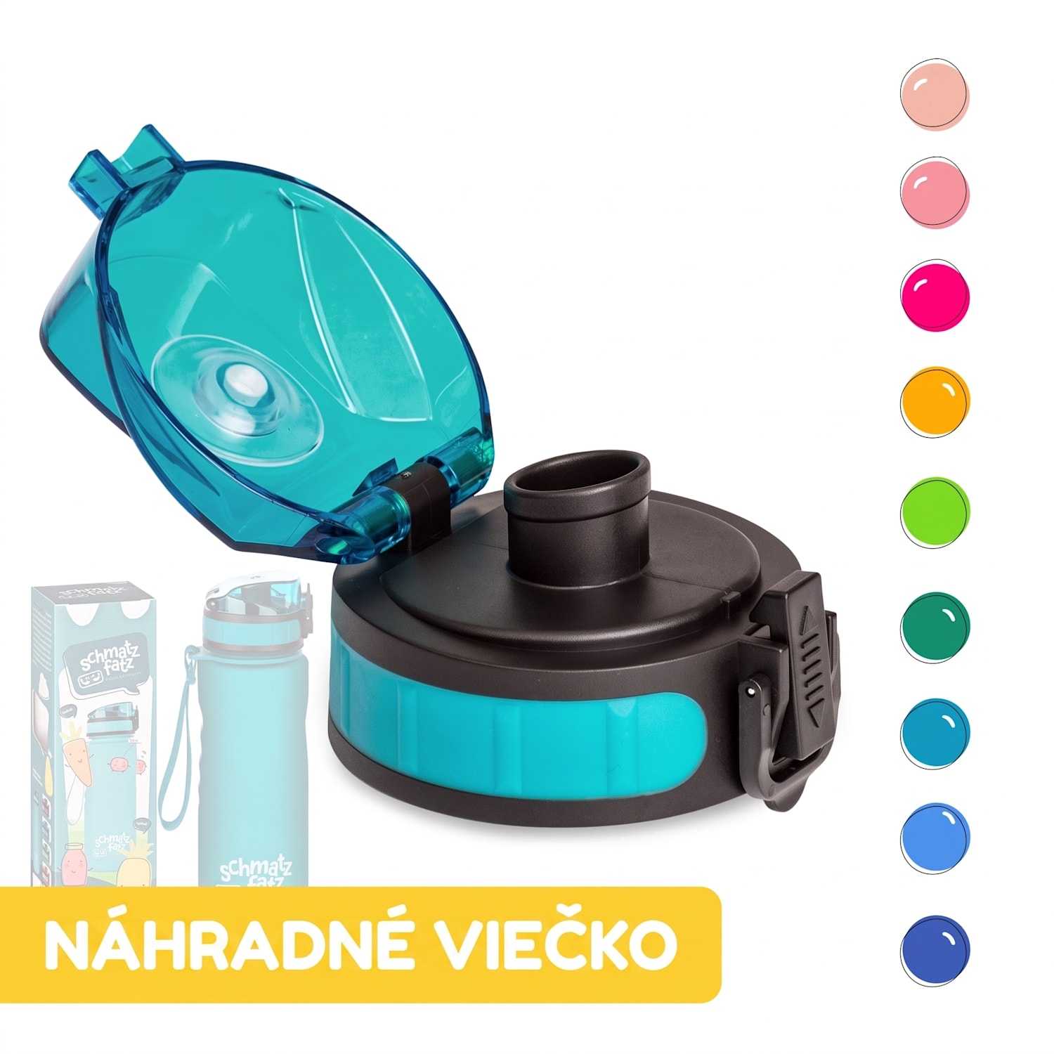 Schmatzfatz, náhradný vrchnák, výška: 4,5 cm, priemer: 7 cm, bez BPA Petroleum