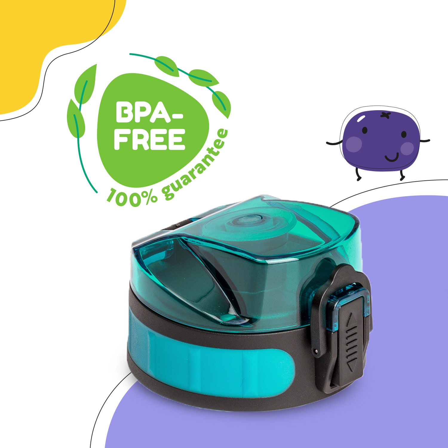 Schmatzfatz, náhradní víčko, výška: 4,5 cm, průměr: 7 cm, bez BPA Benzín Modrá