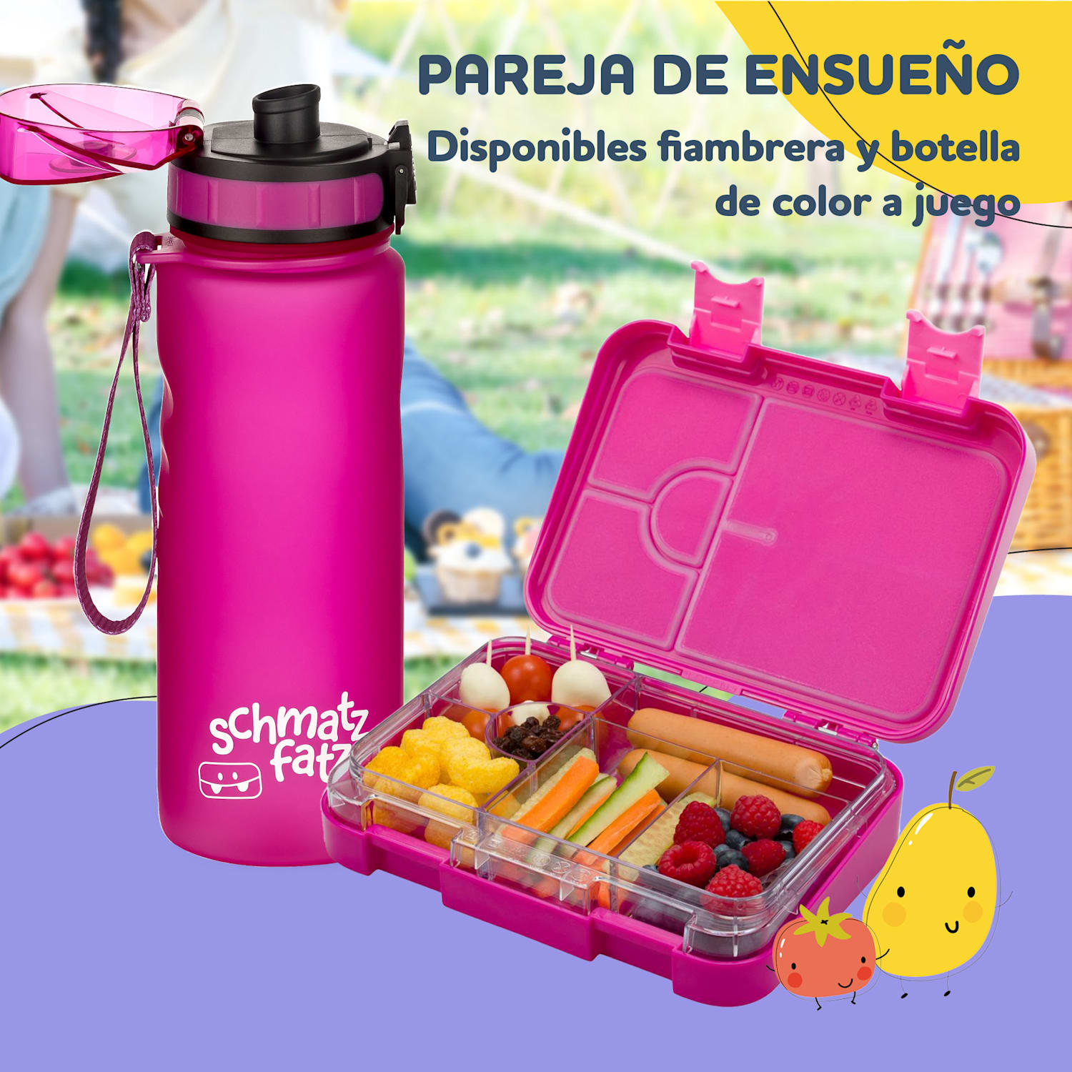 Fiambrera junior 6 compartimentos schmatzfatz 21,3 x 15 x 4,5 cm  