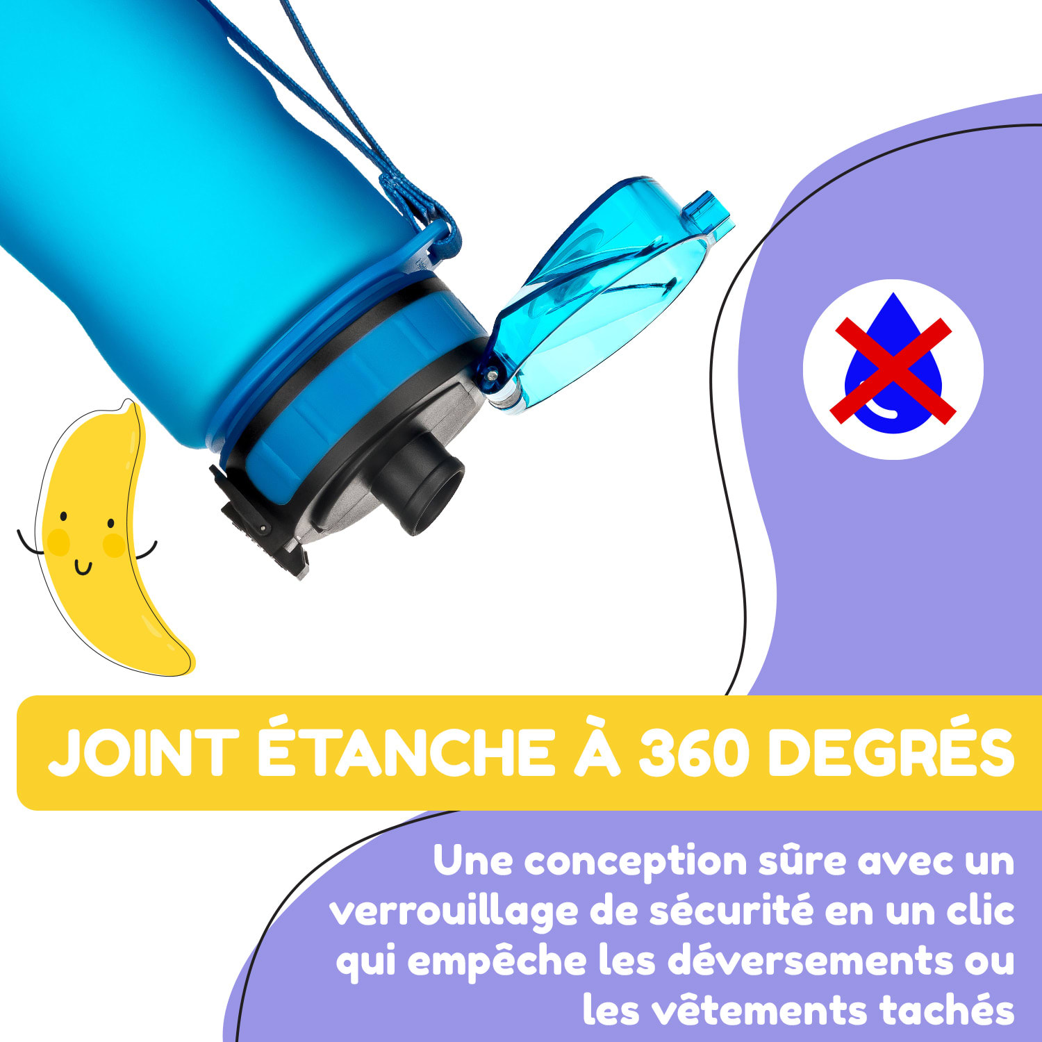 Gourde gourde de sport schmatzfatz 500 ml 24 cm Tritan 500 ml | Bleu