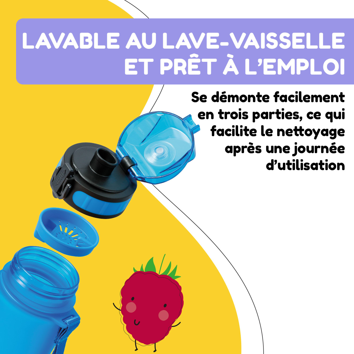 Gourde gourde de sport schmatzfatz 500 ml 24 cm Tritan 500 ml | Bleu