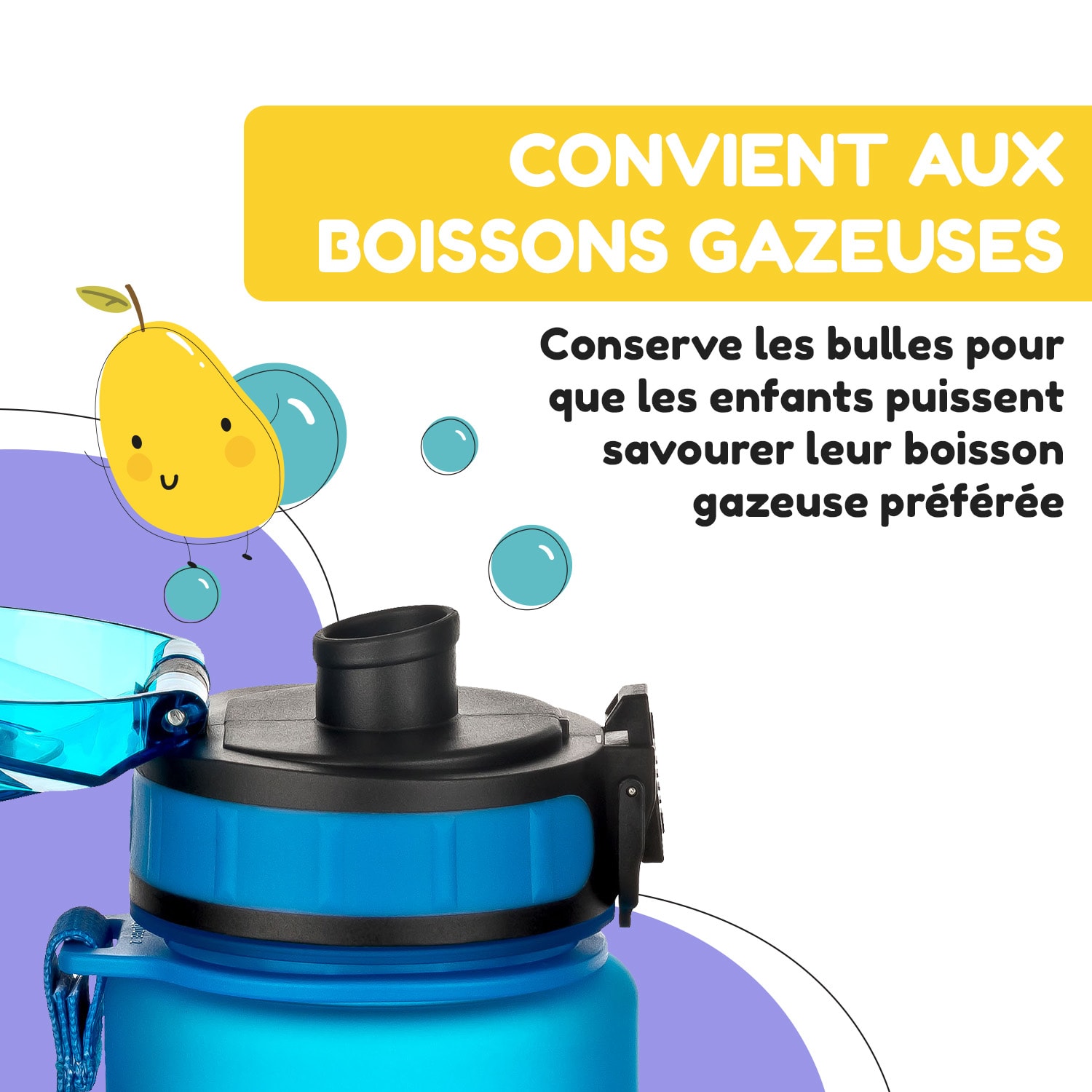 Gourde gourde de sport schmatzfatz 500 ml 24 cm Tritan 500 ml | Bleu