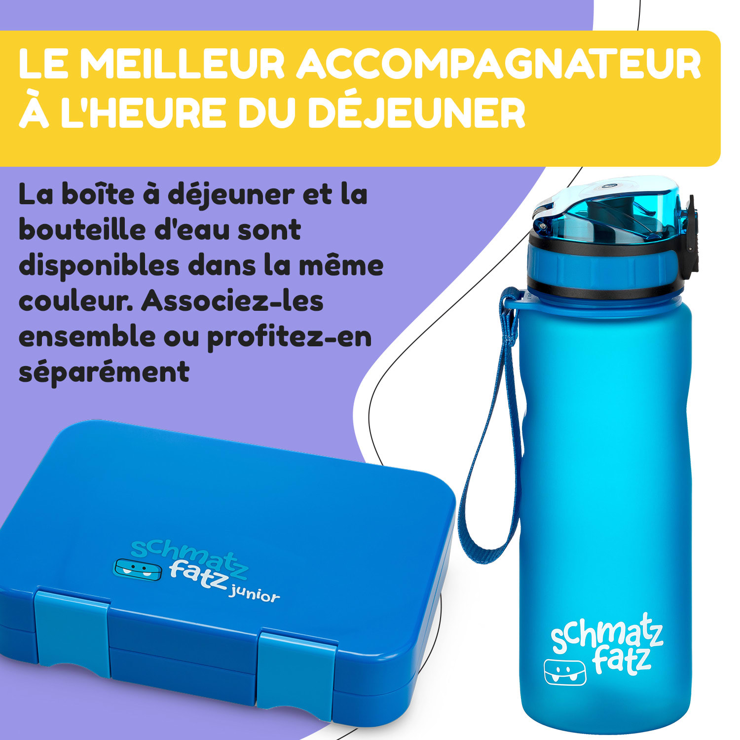 Gourde gourde de sport schmatzfatz 500 ml 24 cm Tritan 500 ml | Bleu