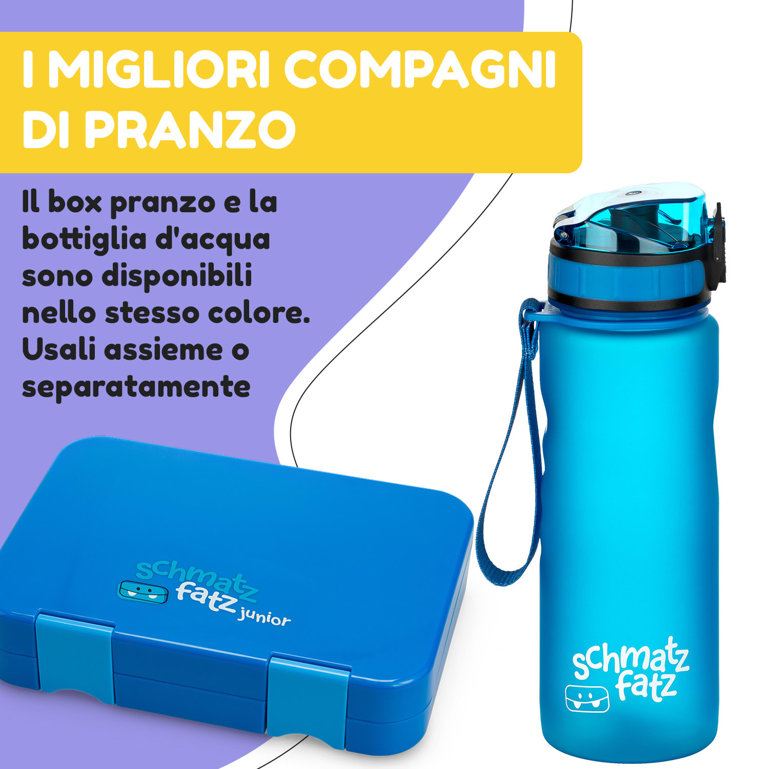 schmatzfatz, Borraccia Sportiva, 500 ml, 24 cm, Tritan 