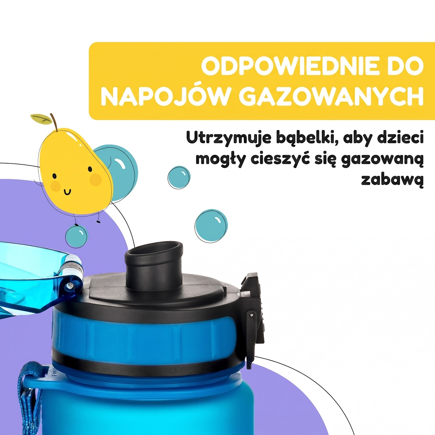 Schmatzfatz, butelka na napoje, 500 ml, 24 cm, tworzywo Tritan 500 ml | Niebieski