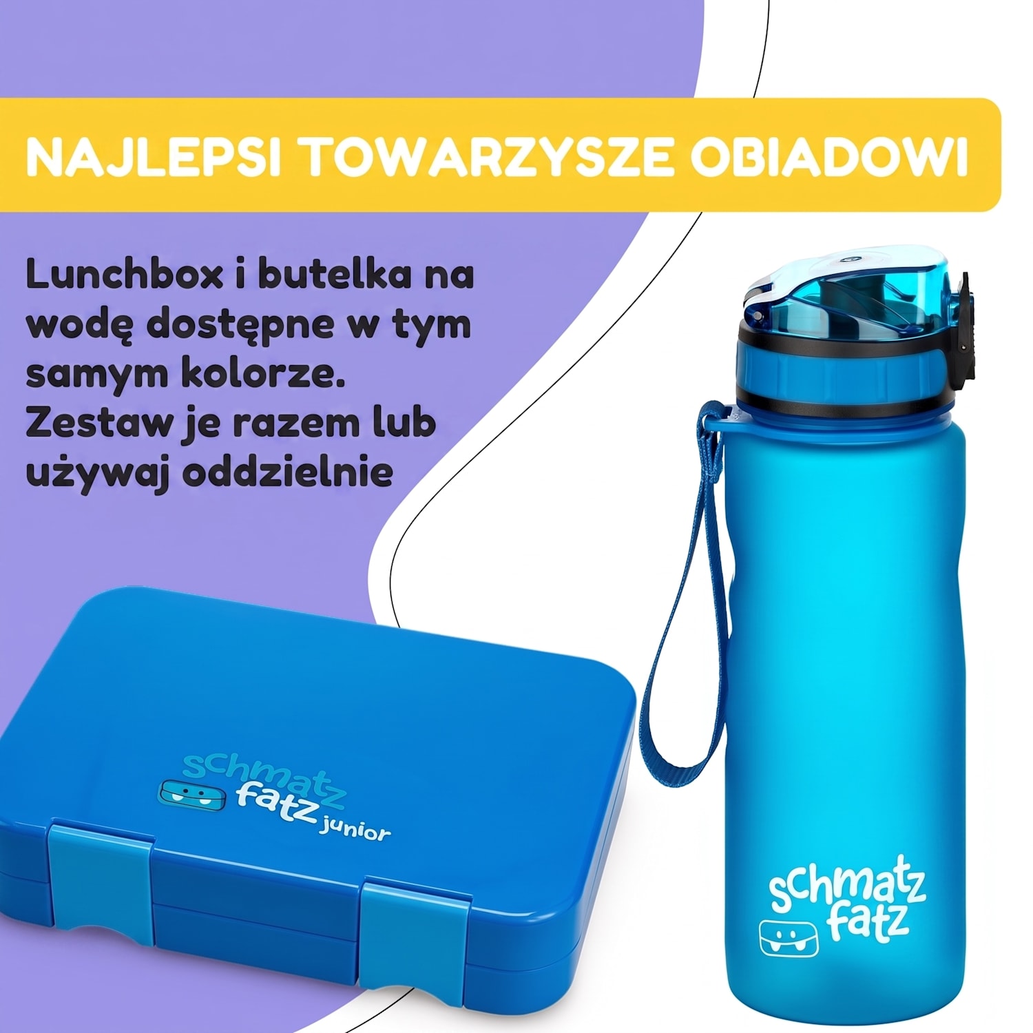 Schmatzfatz, butelka na napoje, 500 ml, 24 cm, tworzywo Tritan 500 ml | Niebieski