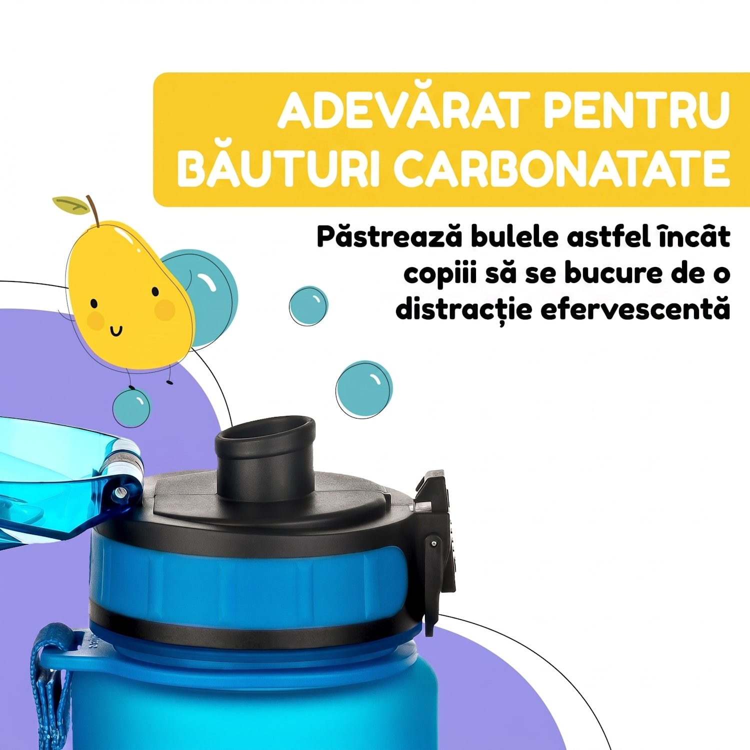 Schmatzfatz, sticlă de băut, sticlă sport, 500 ml, 24 cm, Tritan 500 ml | Albastru