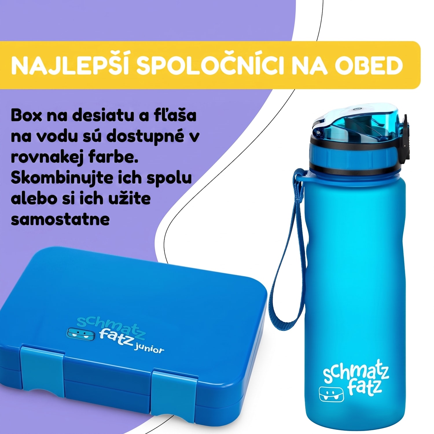 Schmatzfatz, fľaša na pitie, športová fľaša, 500 ml, 24 cm, Tritan 500 ml | Modrá