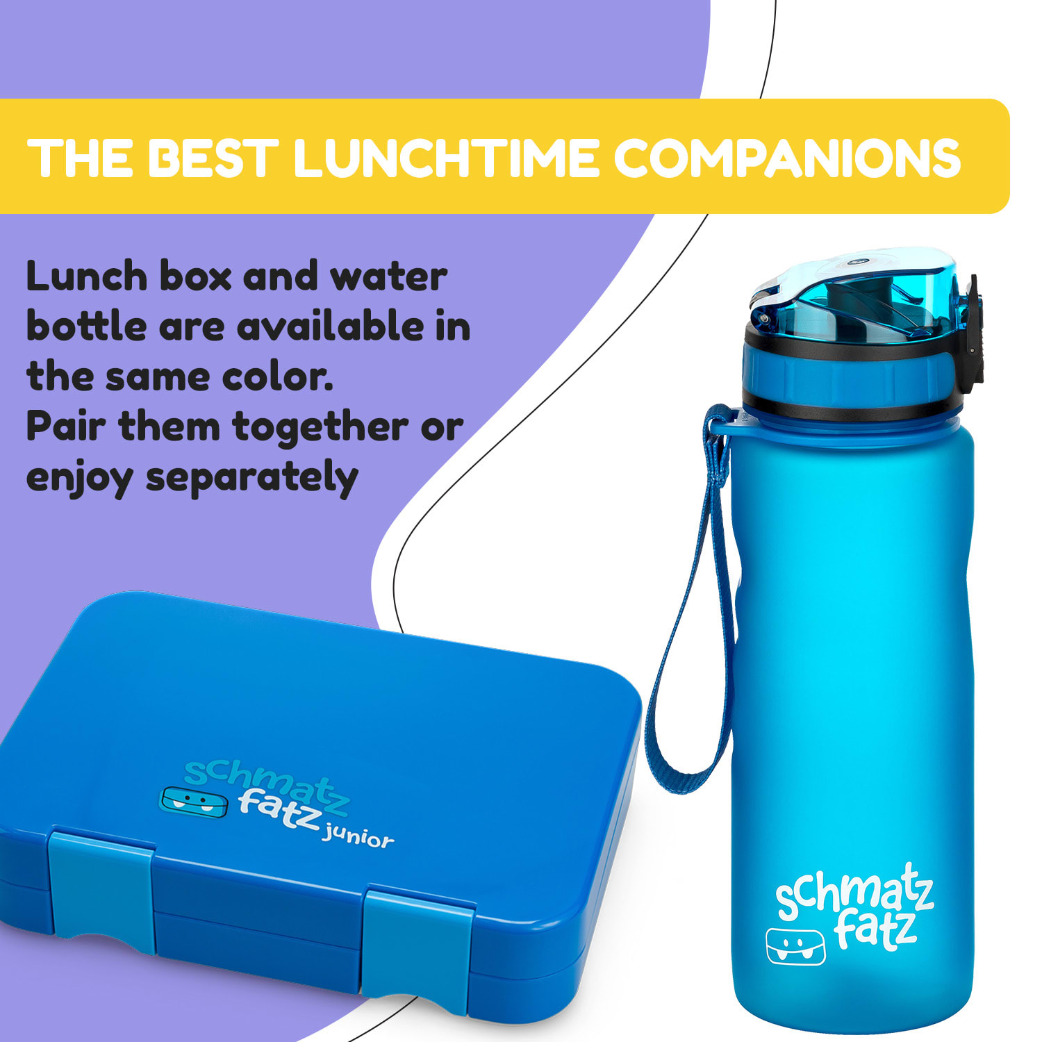 Schamatzfatz, бутилка за пиене, спортна бутилка, 500 мл., 24 см., тритан 500 ml | Синьо