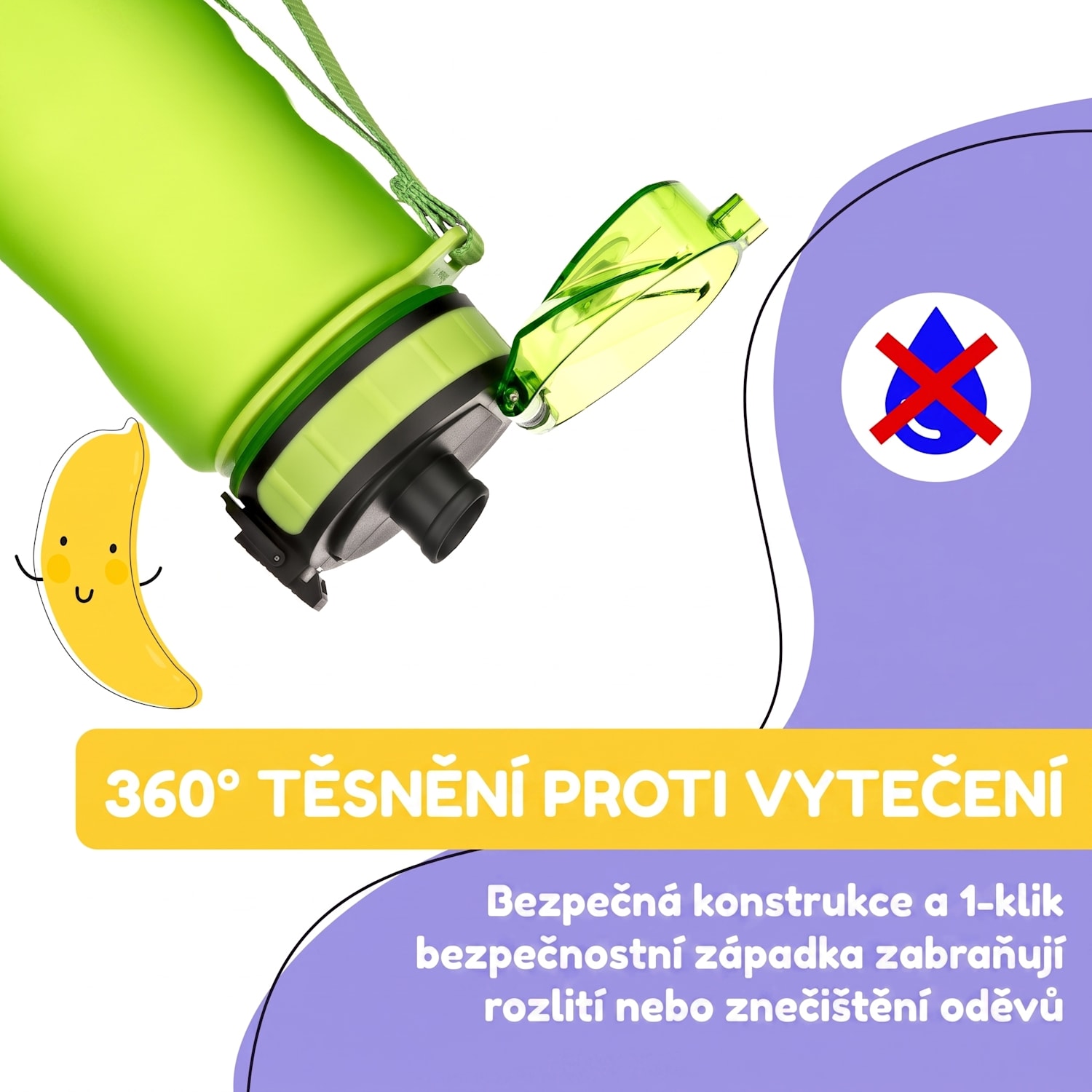 Schmatzfatz, láhev na pití, sportovní lahev, 500ml, 24cm, Tritan 500 ml | Limetkově zelená