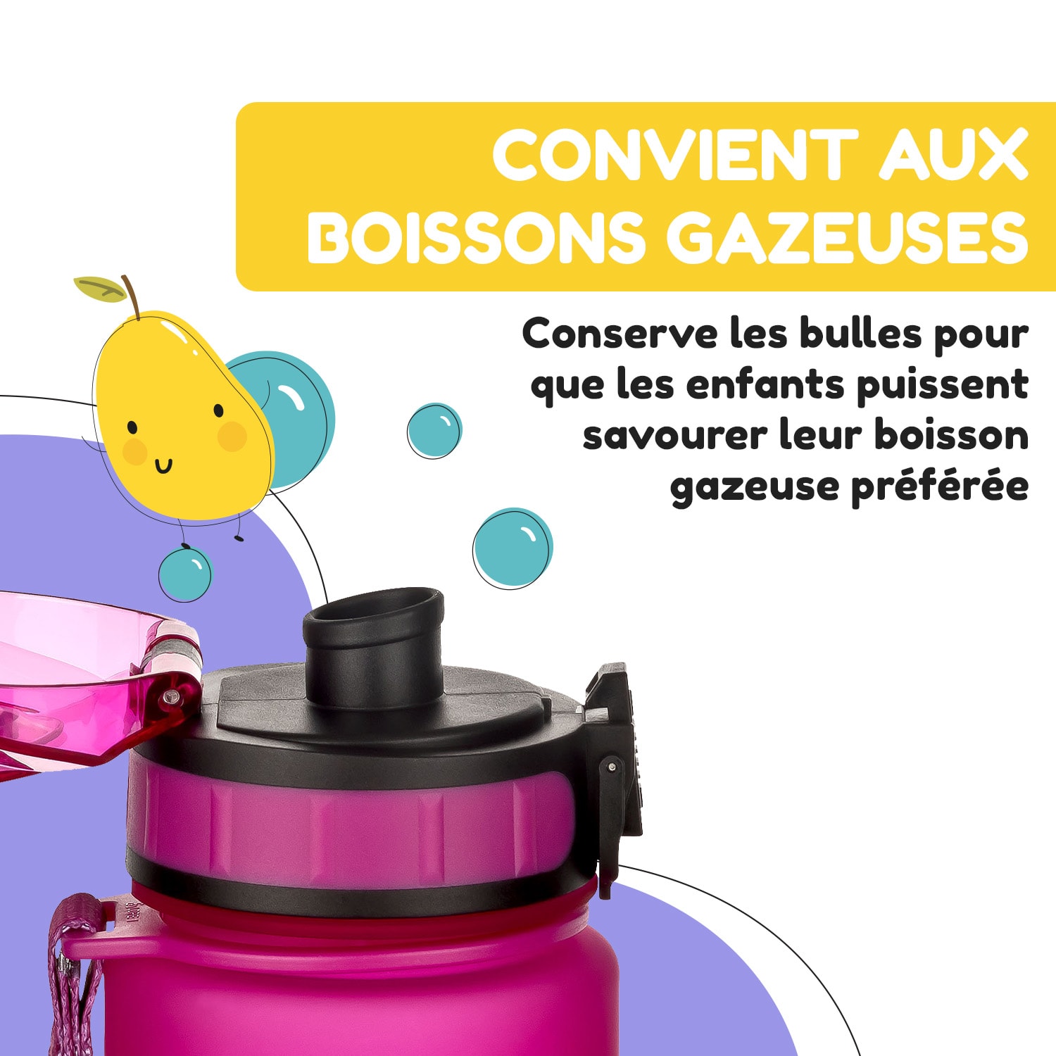 Gourde gourde de sport schmatzfatz 500 ml 24 cm Tritan 