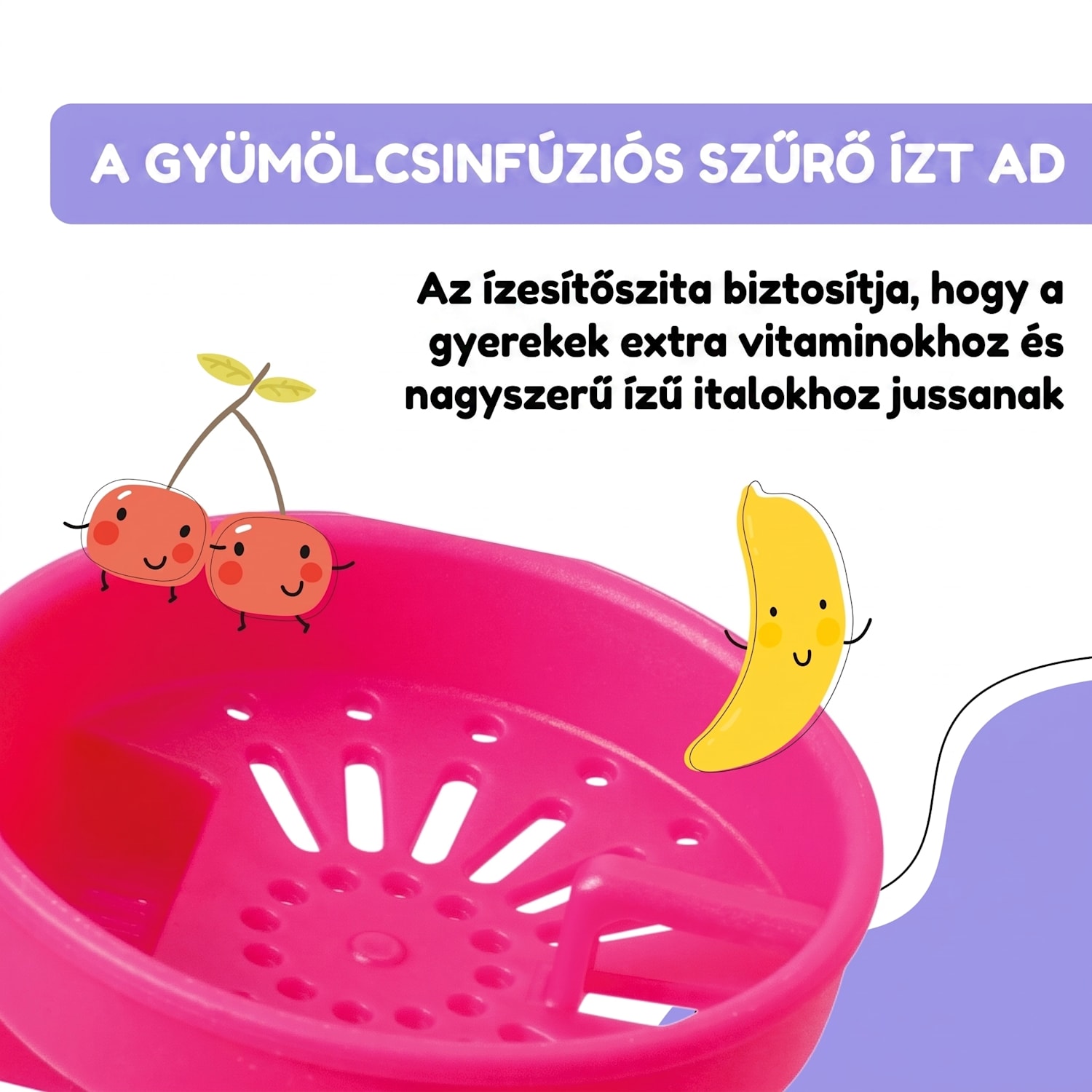 Schmatzfatz, ivópalack, sportpalack, 500 ml, 24 cm, Tritan 500 ml | Fukszia
