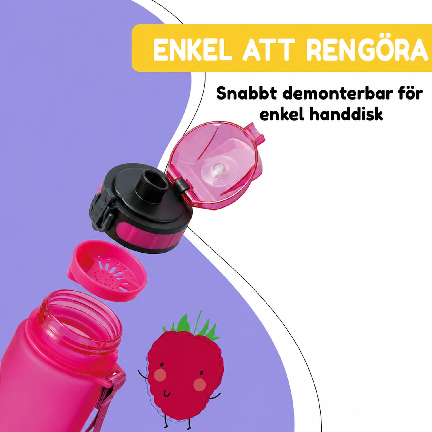 schmatzfatz Wakaba barnmugg 500 ml | Tritan | bärrem | BPA-fri 500 ml | Fuchsia