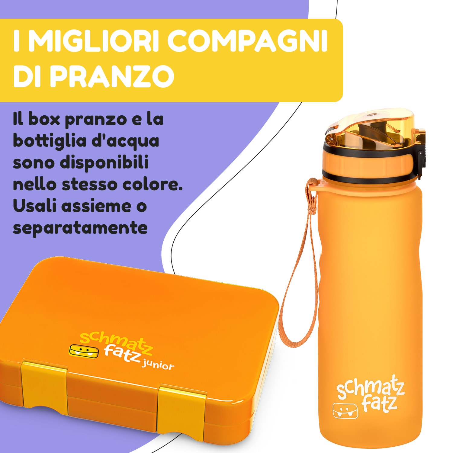 schmatzfatz, Borraccia Sportiva, 500 ml, 24 cm, Tritan 