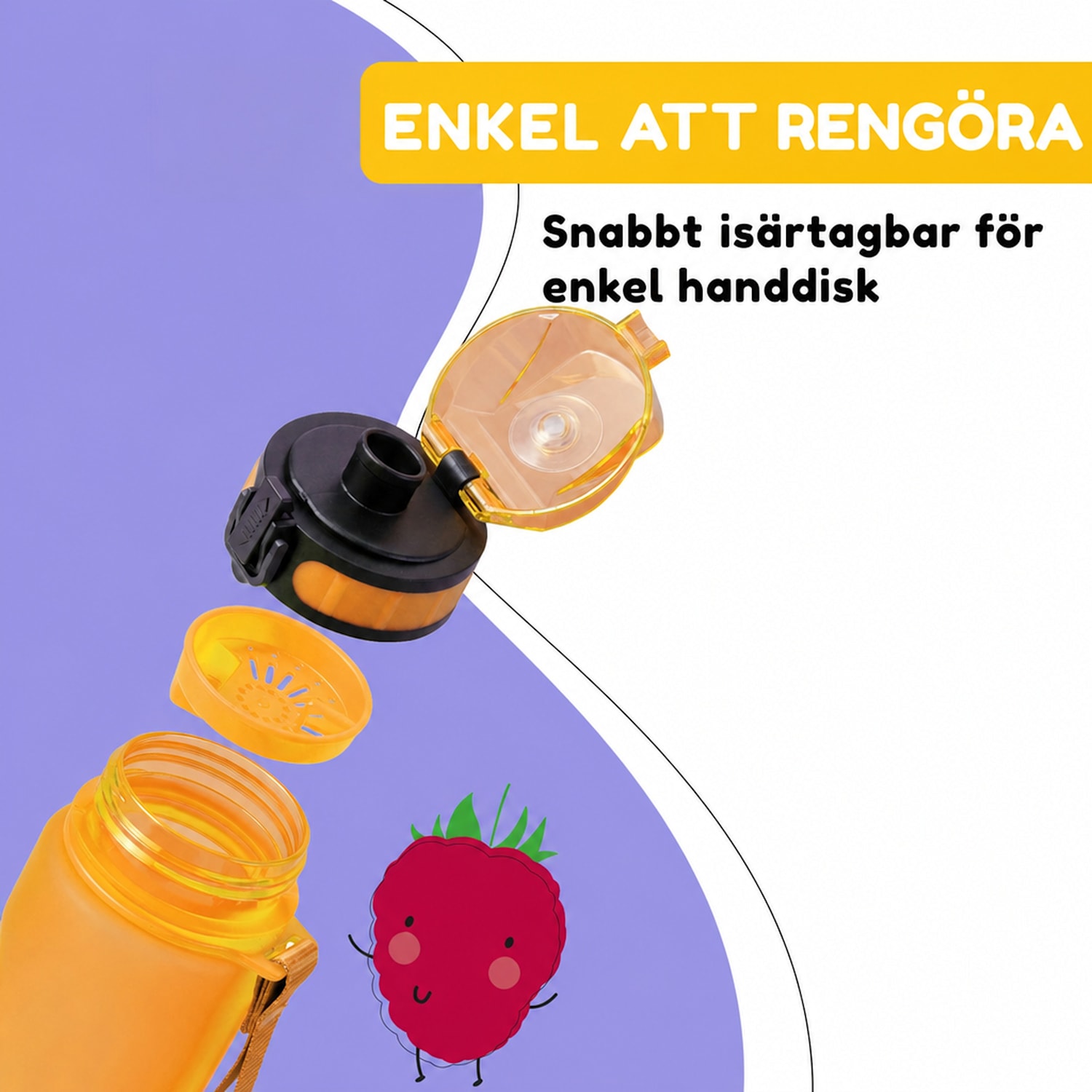 schmatzfatz Wakaba barnmugg 500 ml | Tritan | bärrem | BPA-fri 500 ml | Orange