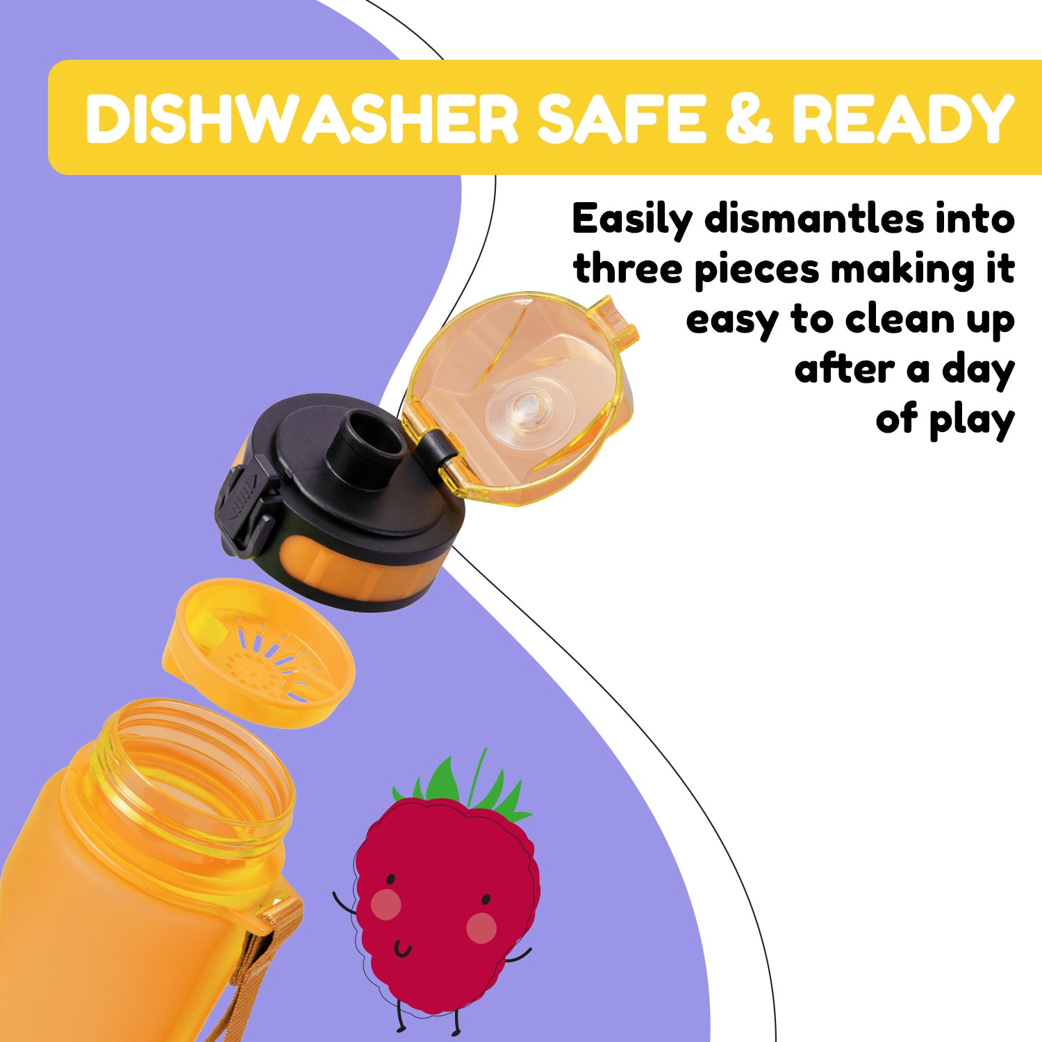 schmatzfatz, juomapullo, vesipullo, 500 ml, 24 cm, Tritan 500 ml | Oranssi