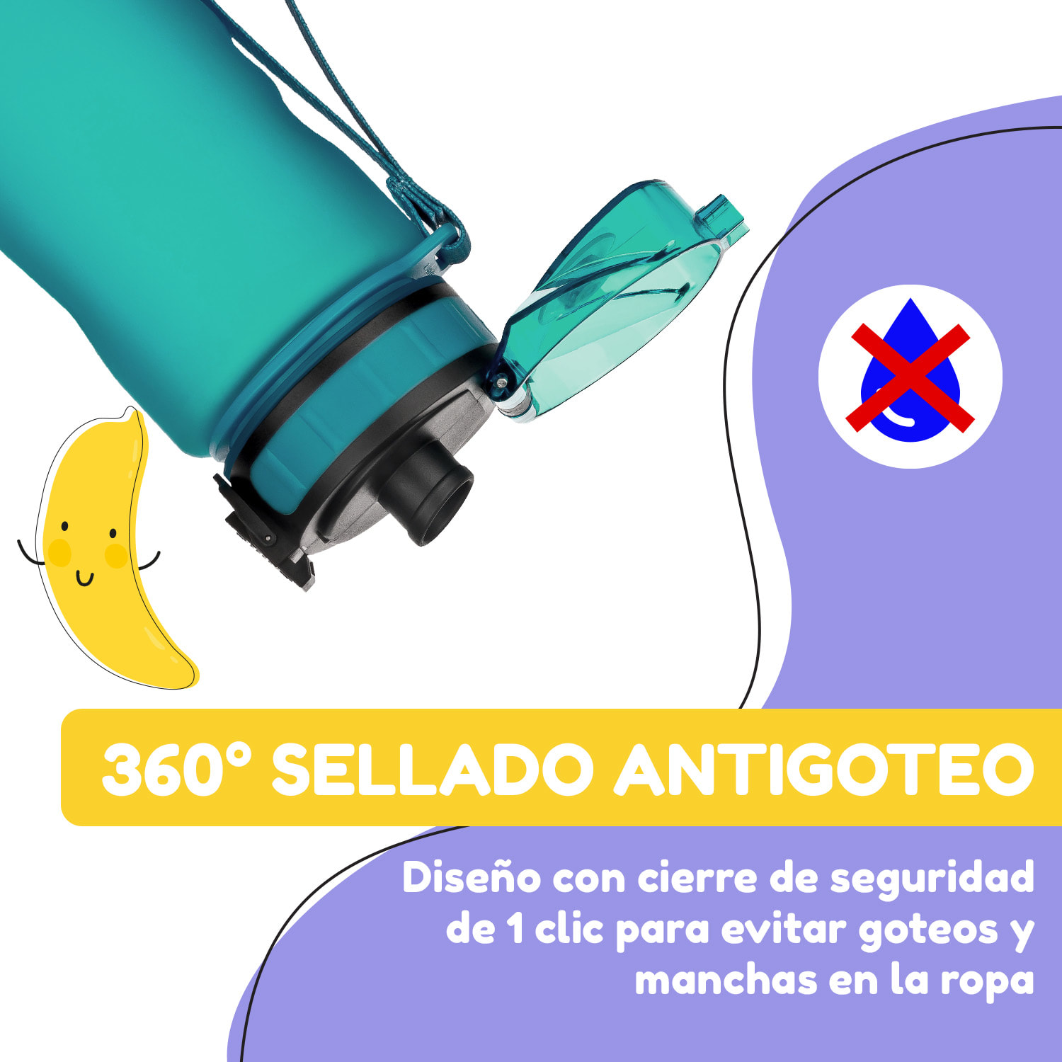 schmatzfatz botella deportiva 500 ml 24 cm Tritan 