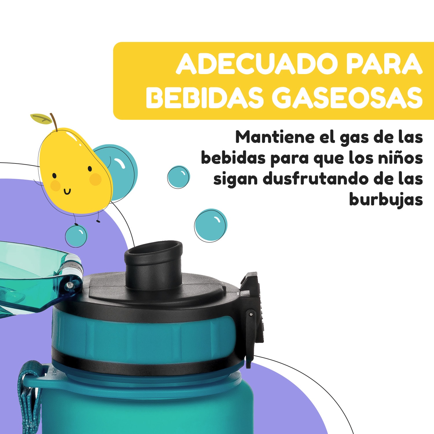 schmatzfatz botella deportiva 500 ml 24 cm Tritan 