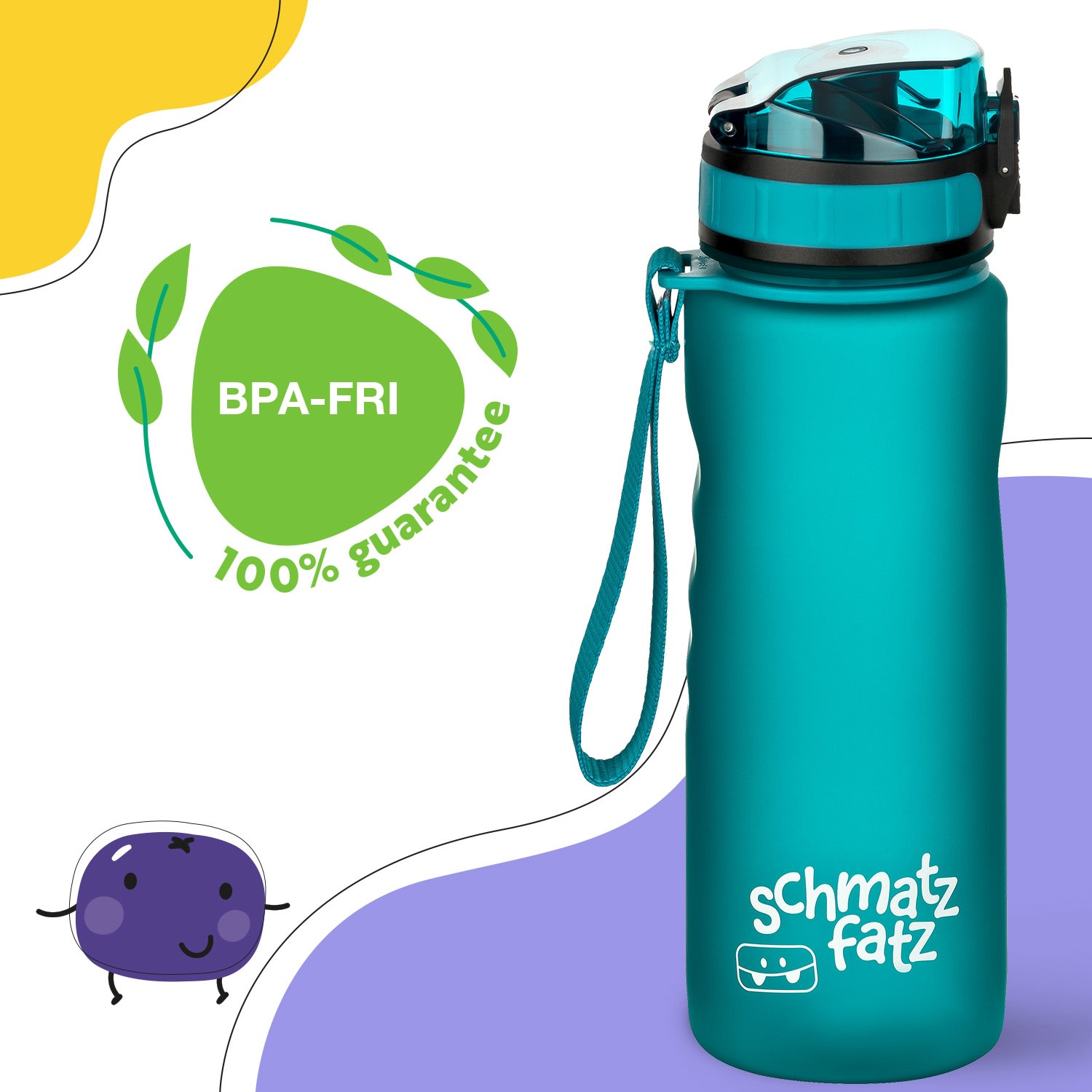 schmatzfatz Wakaba barnmugg 500 ml | Tritan | bärrem | BPA-fri 500 ml | Turkos
