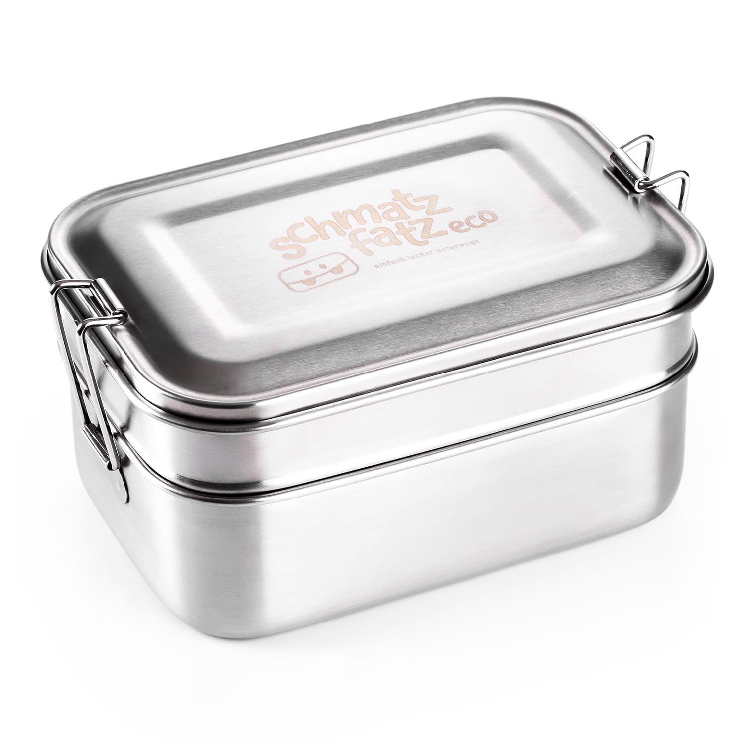 schmatzfatz eco, posoda za kosilo, 2 v 1, 1200 ml, 18 × 12,5 × 9 cm, nerjaveče jeklo 