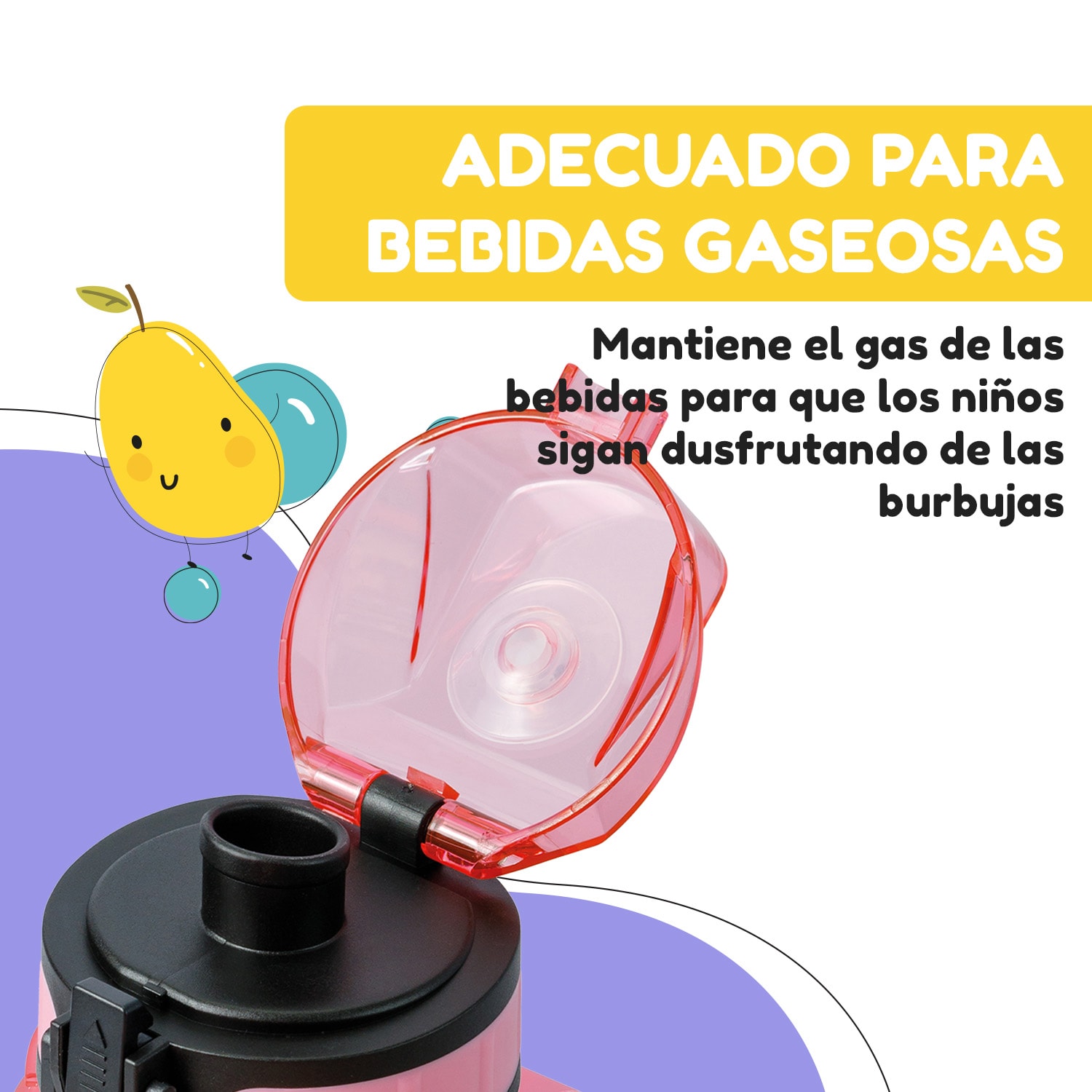 schmatzfatz botella deportiva 350 ml 24 cm Tritan 350 ml | Rosa Caramelo