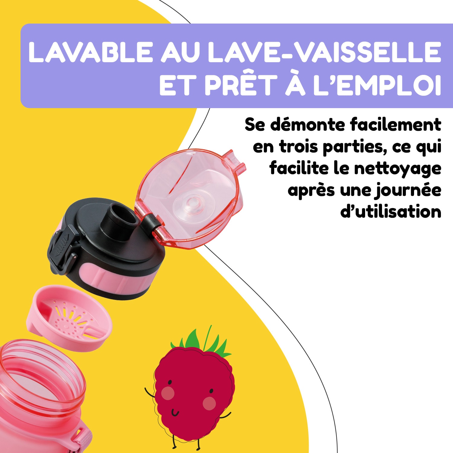 schmatzfatz drinkfles sportfles 350 ml 18 cm Tritan 350 ml | Candy Pink