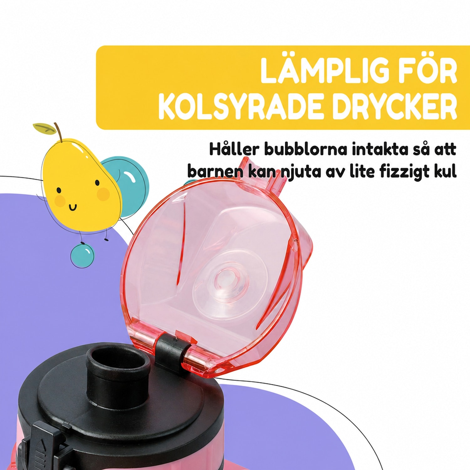 schmatzfatz Wakaba-drickflaska | 350 ml | Tritan | bärrem | BPA-fri 350 ml | Godisrosa