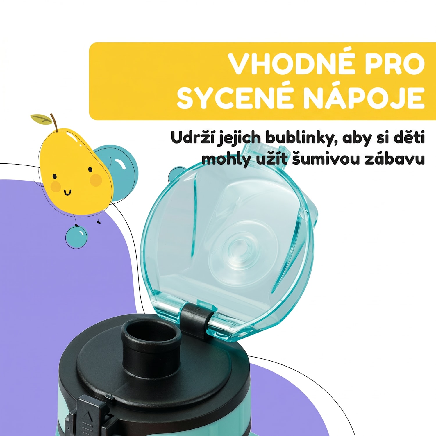 Schmatzfatz, láhev na pití, sportovní lahev, 350ml, 18cm, Tritan 350 ml | Aqua