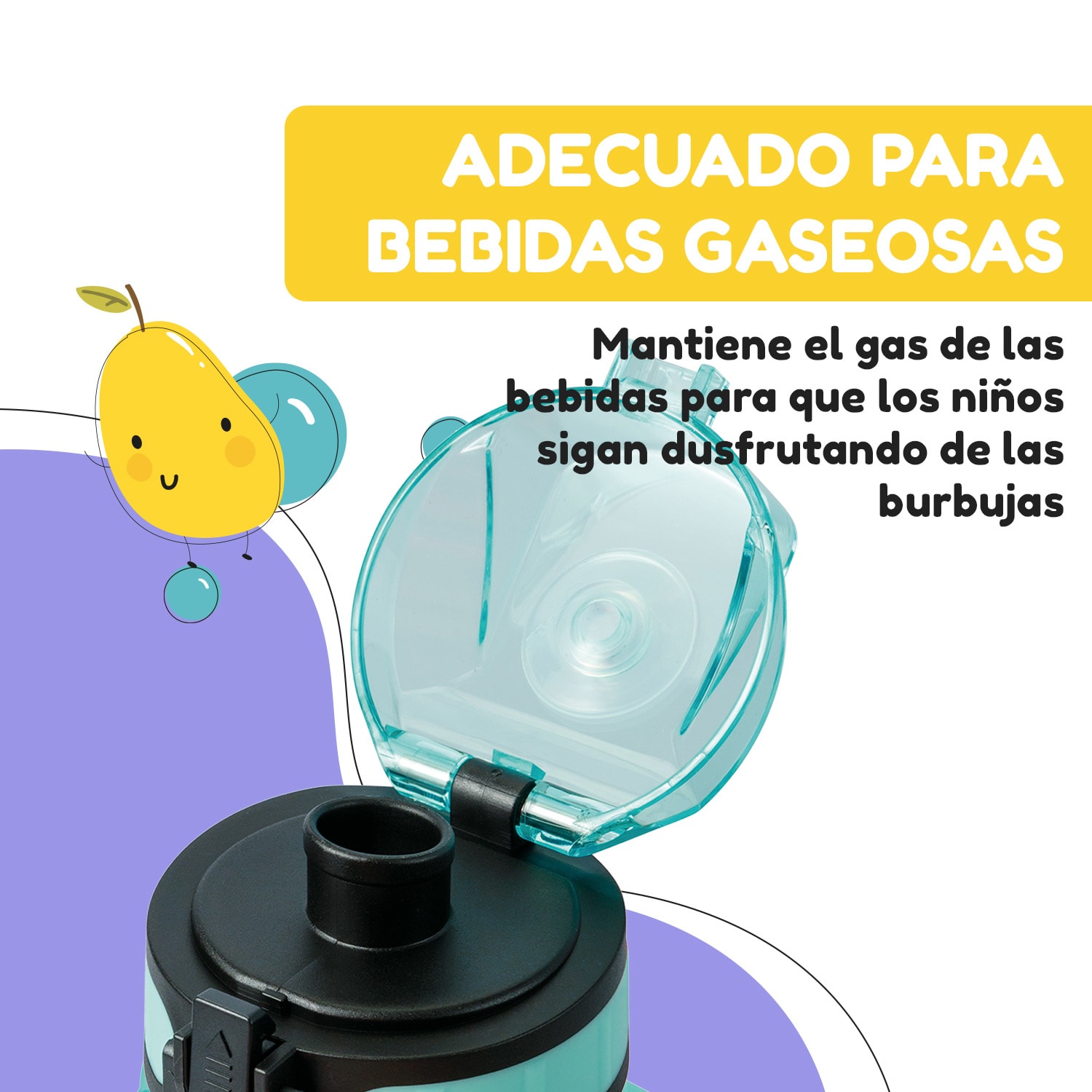 schmatzfatz botella deportiva 350 ml 24 cm Tritan 350 ml | Aguamarina