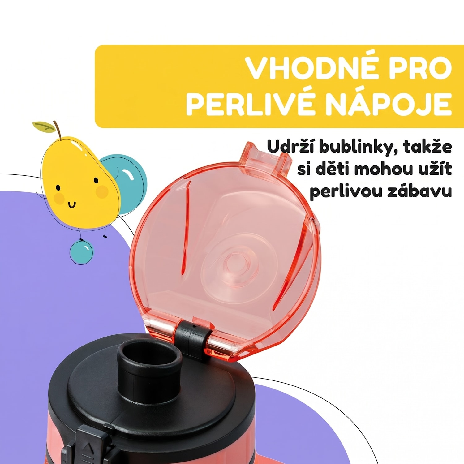 Schmatzfatz, láhev na pití, sportovní lahev, 350ml, 18cm, Tritan 350 ml | Korálově růžová