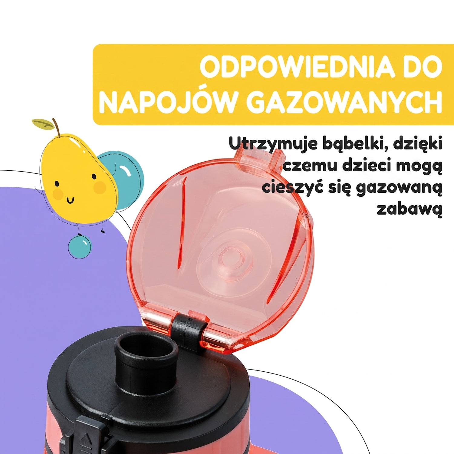 Schmatzfatz, butelka na napoje, 350 ml, 18 cm, tworzywo Tritan 350 ml | Koralowy róż