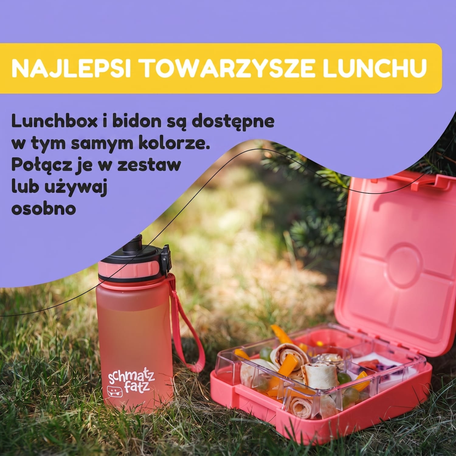 Schmatzfatz, butelka na napoje, 350 ml, 18 cm, tworzywo Tritan 350 ml | Koralowy róż
