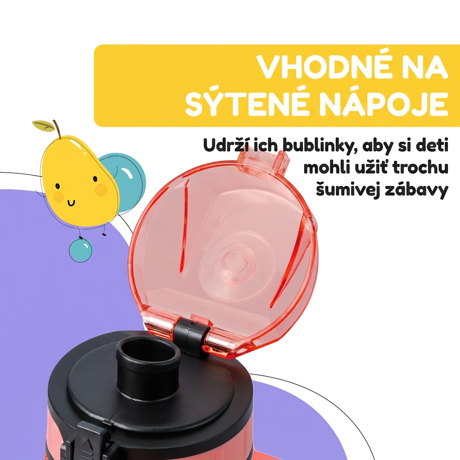 Schmatzfatz, fľaša na pitie, športová fľaša, 350 ml, 18 cm, Tritan 350 ml | Korálová ružová
