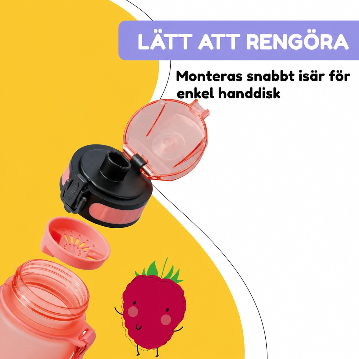 schmatzfatz Wakaba-drickflaska | 350 ml | Tritan | bärrem | BPA-fri 350 ml | Korallrosa