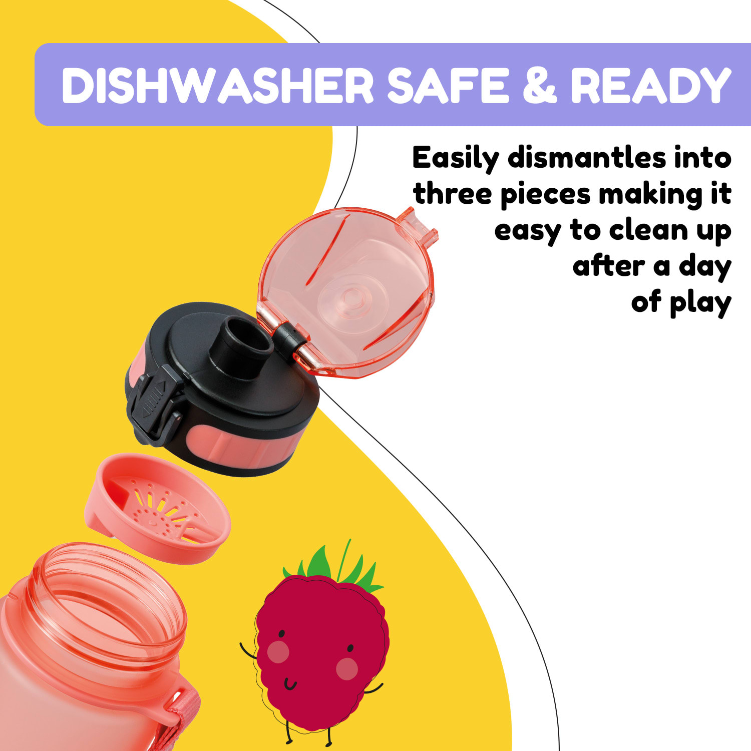 Schmatzfatz, láhev na pití, sportovní lahev, 350ml, 18cm, Tritan 350 ml | Korálově růžová