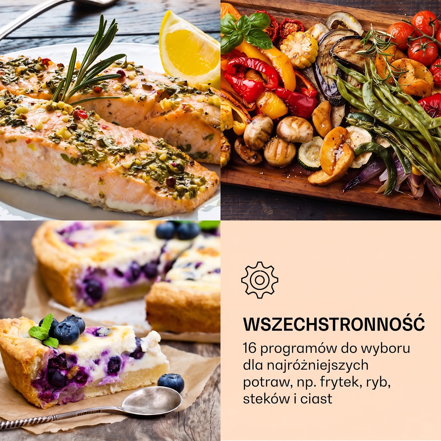 AeroVital Cube Chef, frytkownica beztłuszczowa, 1700 W, 14 l, 16 programów, kolor czarna Srebrny Metal