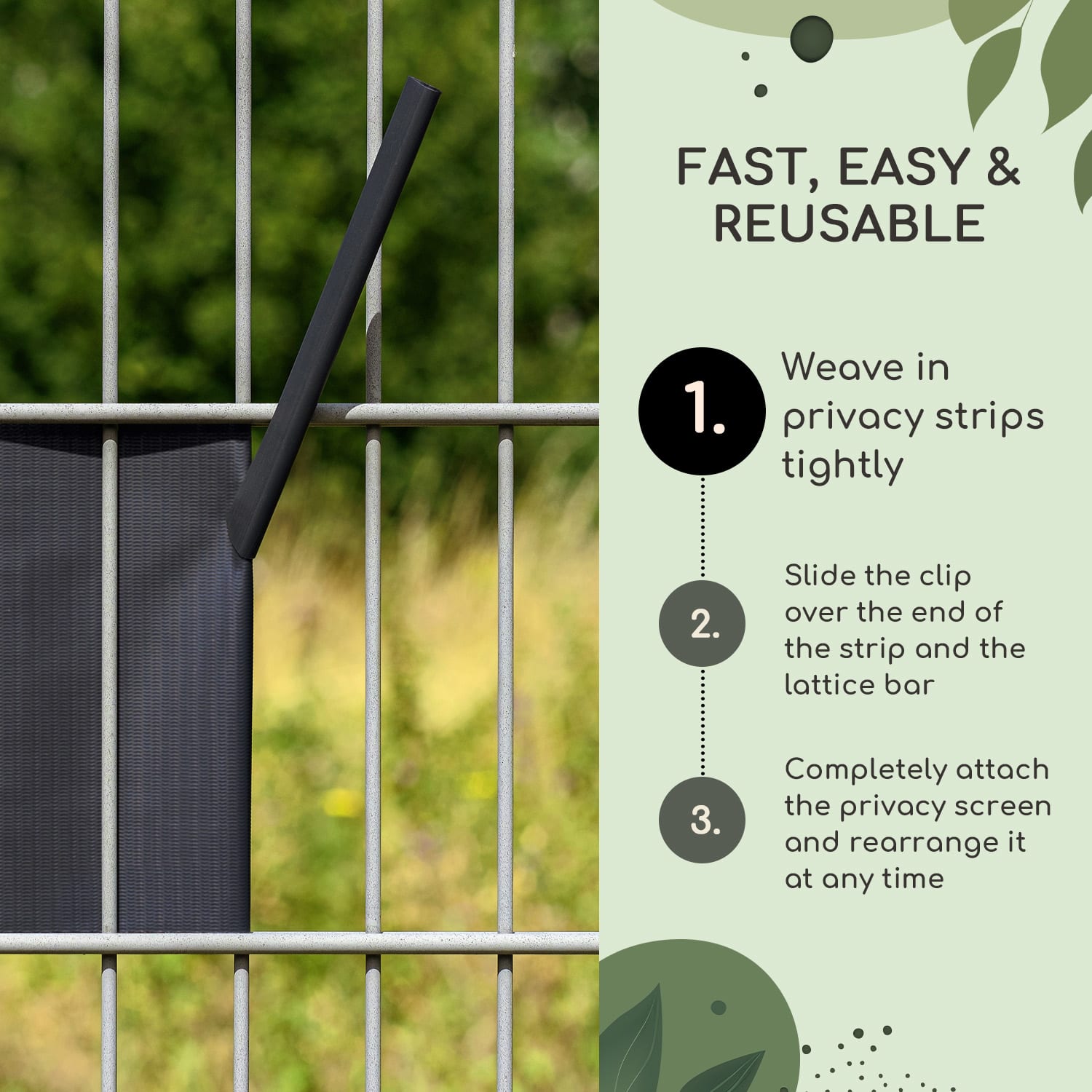 Spony na tieniace pásy, príslušenstvo, PVC, balenie 10 kusov Dove Gray